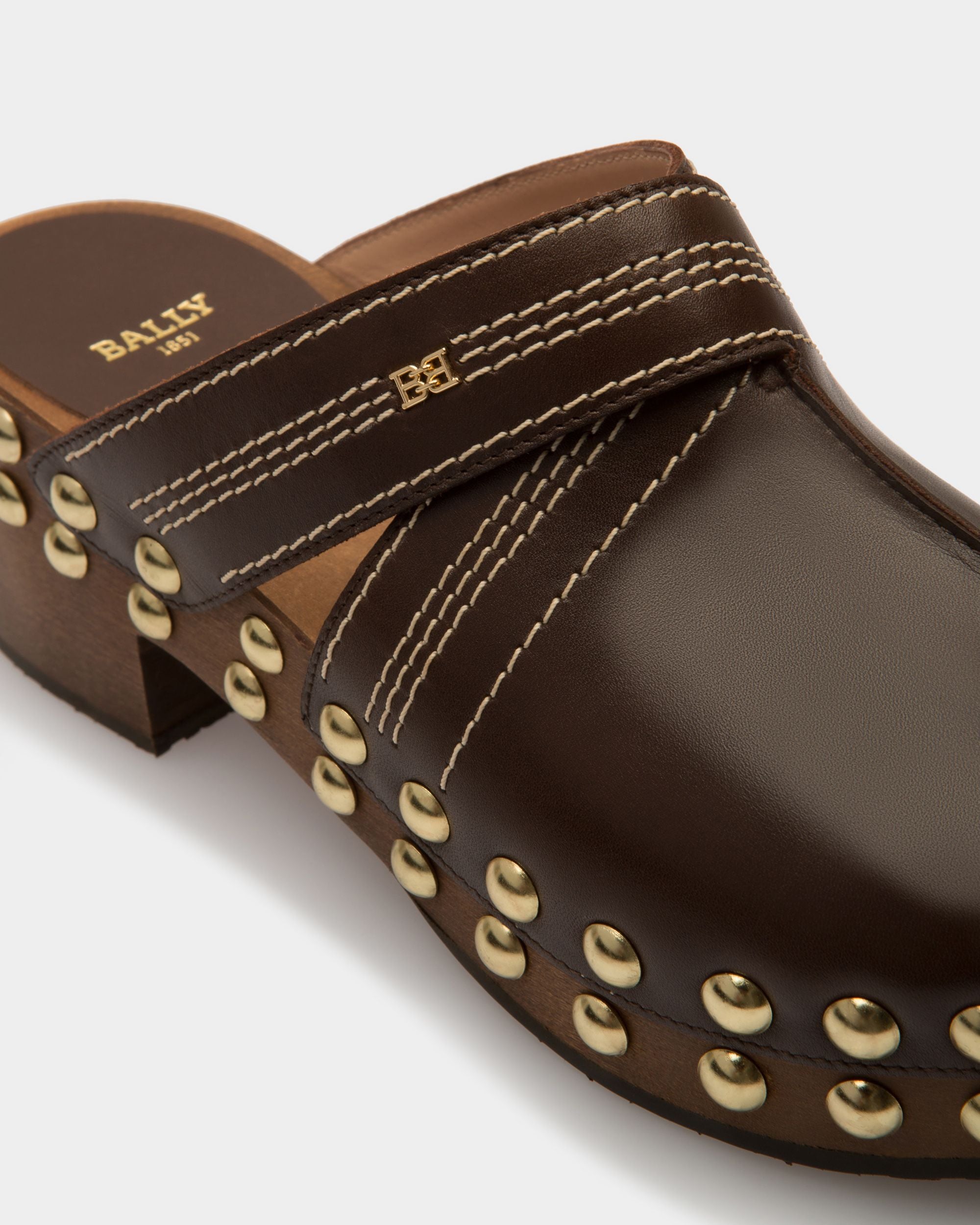 Ele Clog-Pantoletten Aus Braunem Leder - Damen - Bally - 03