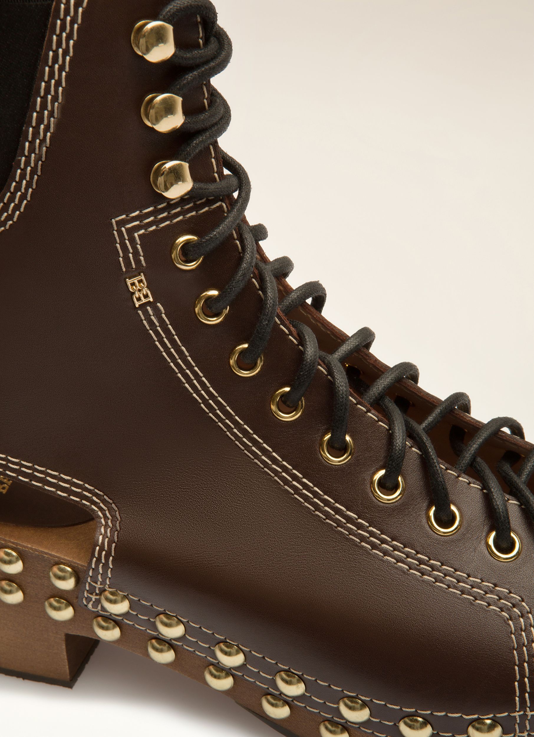 Bally Clog Stiefel Aus Leder In Ebenholzschwarz - Damen - Bally - 02