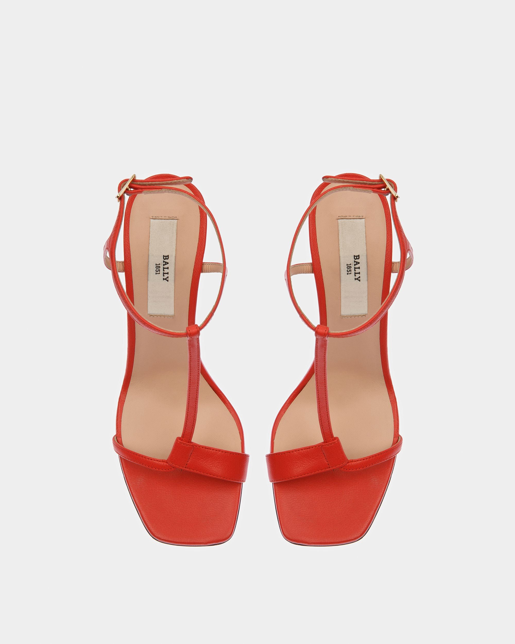 Natalia Ledersandalen In Orange - Damen - Bally - 02