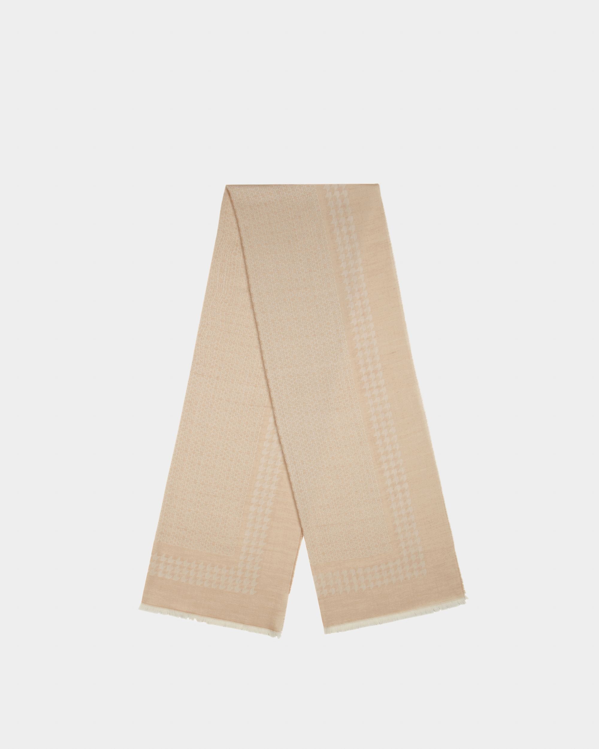Schal Aus Beigefarbener Wolle - Damen - Bally - 01