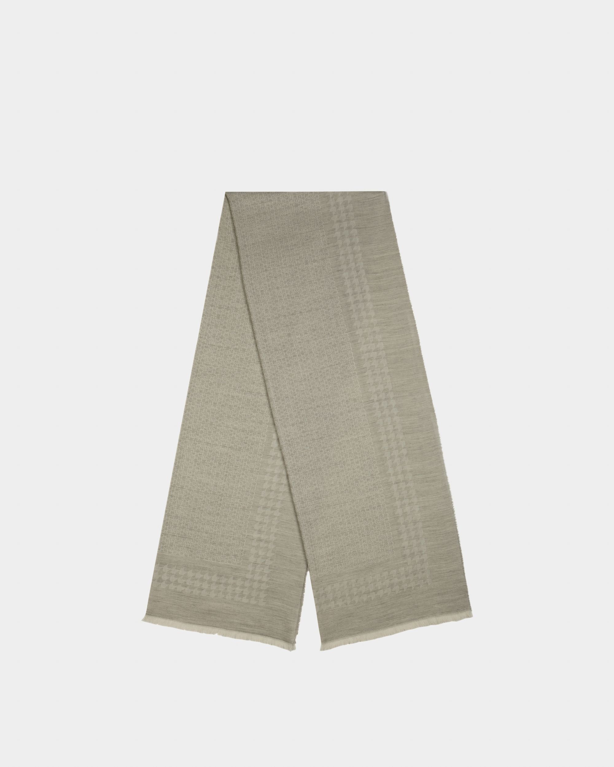 Schal Aus Grauer Wolle - Damen - Bally - 01