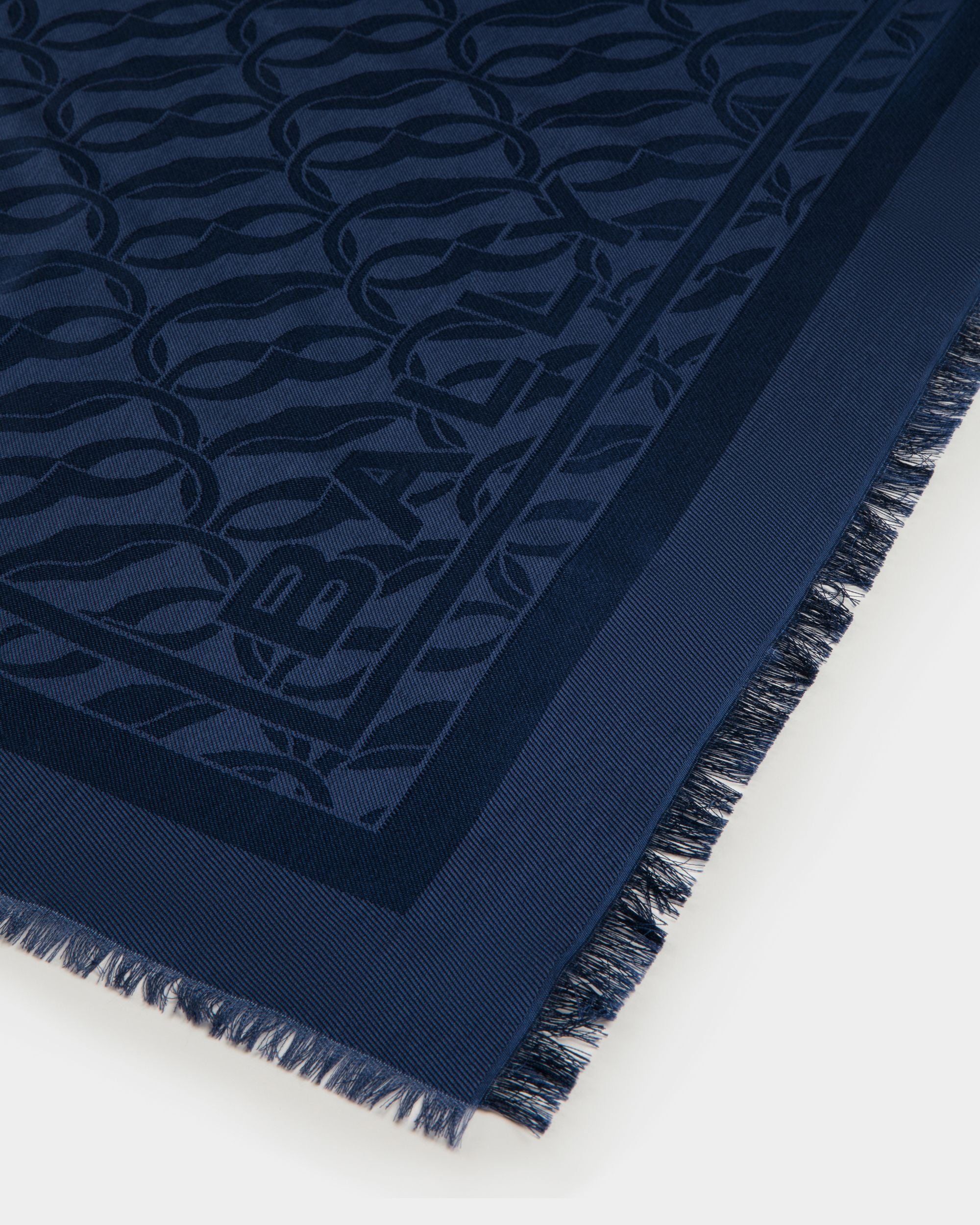 Scarf Scarf In Blue Silk - Damen - Bally - 02