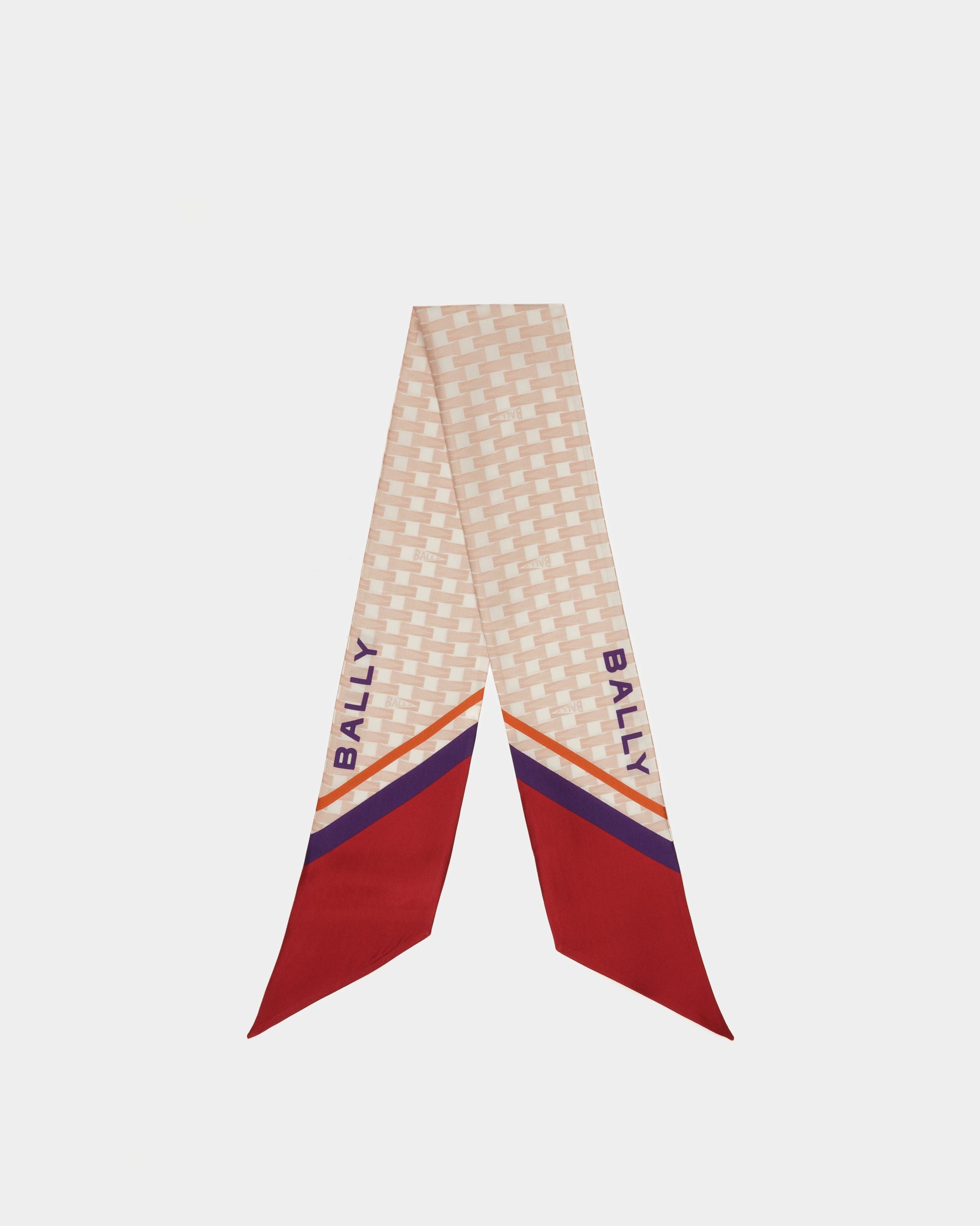 Seidenschal mit Pennant-Print Aus Seide in Dusty Petal - Damen - Bally - 01