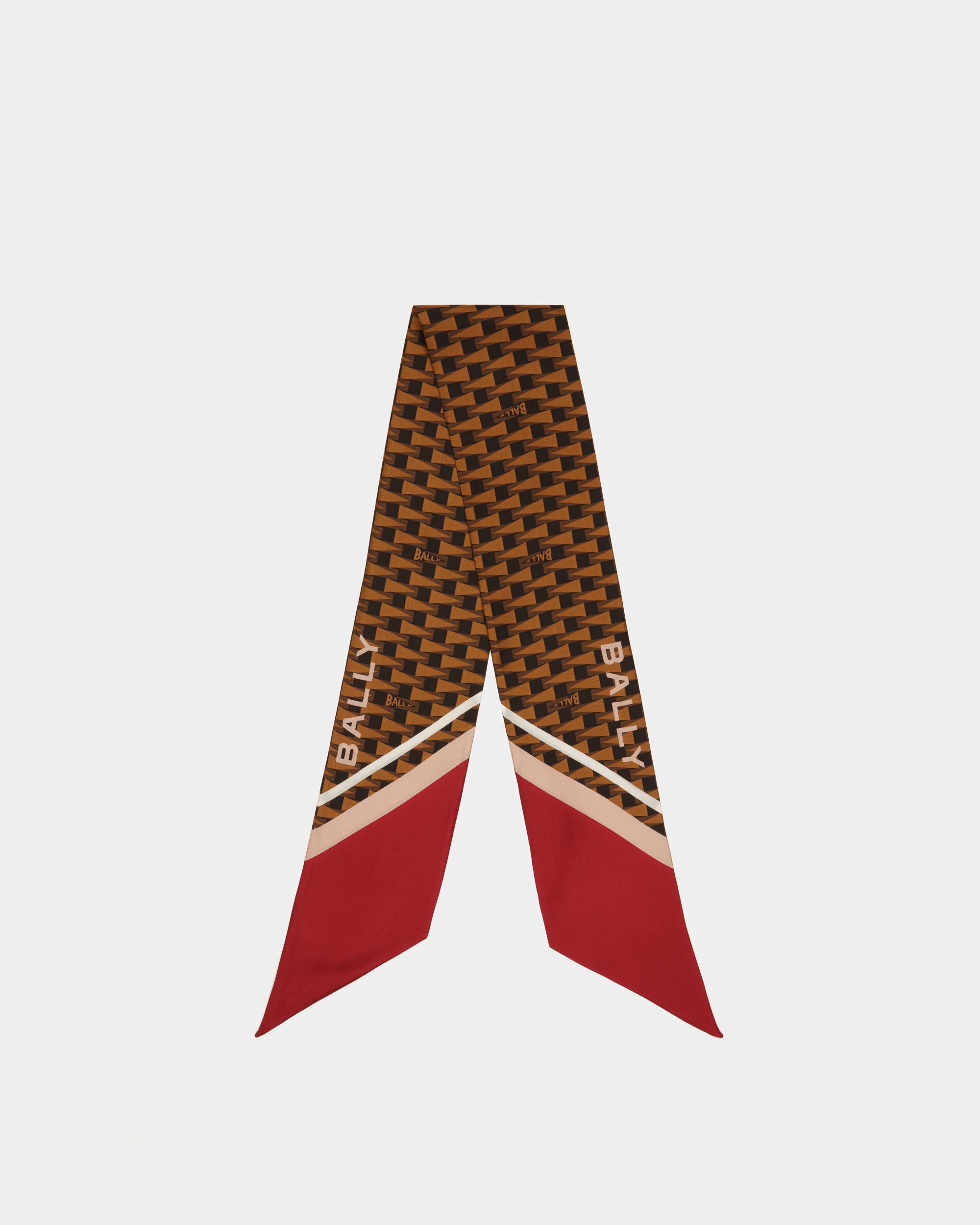 Seidenschal mit Pennant-Print Aus Seide in Desert - Damen - Bally - 01