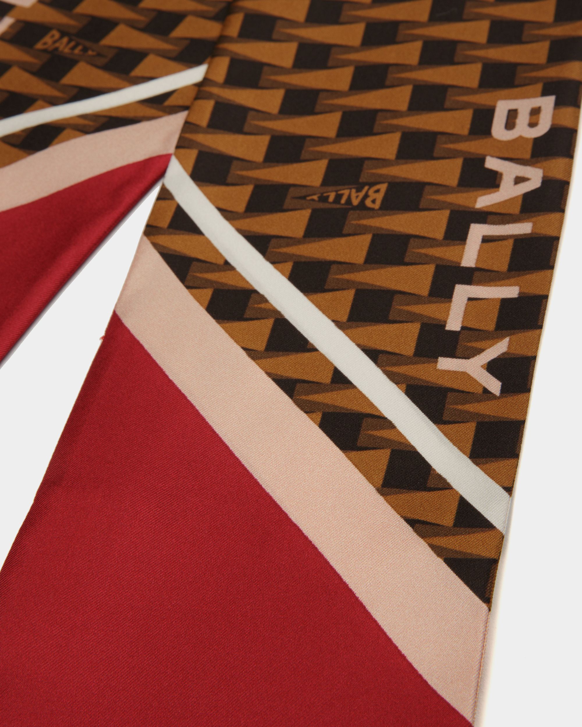 Seidenschal mit Pennant-Print Aus Seide in Desert - Damen - Bally - 02