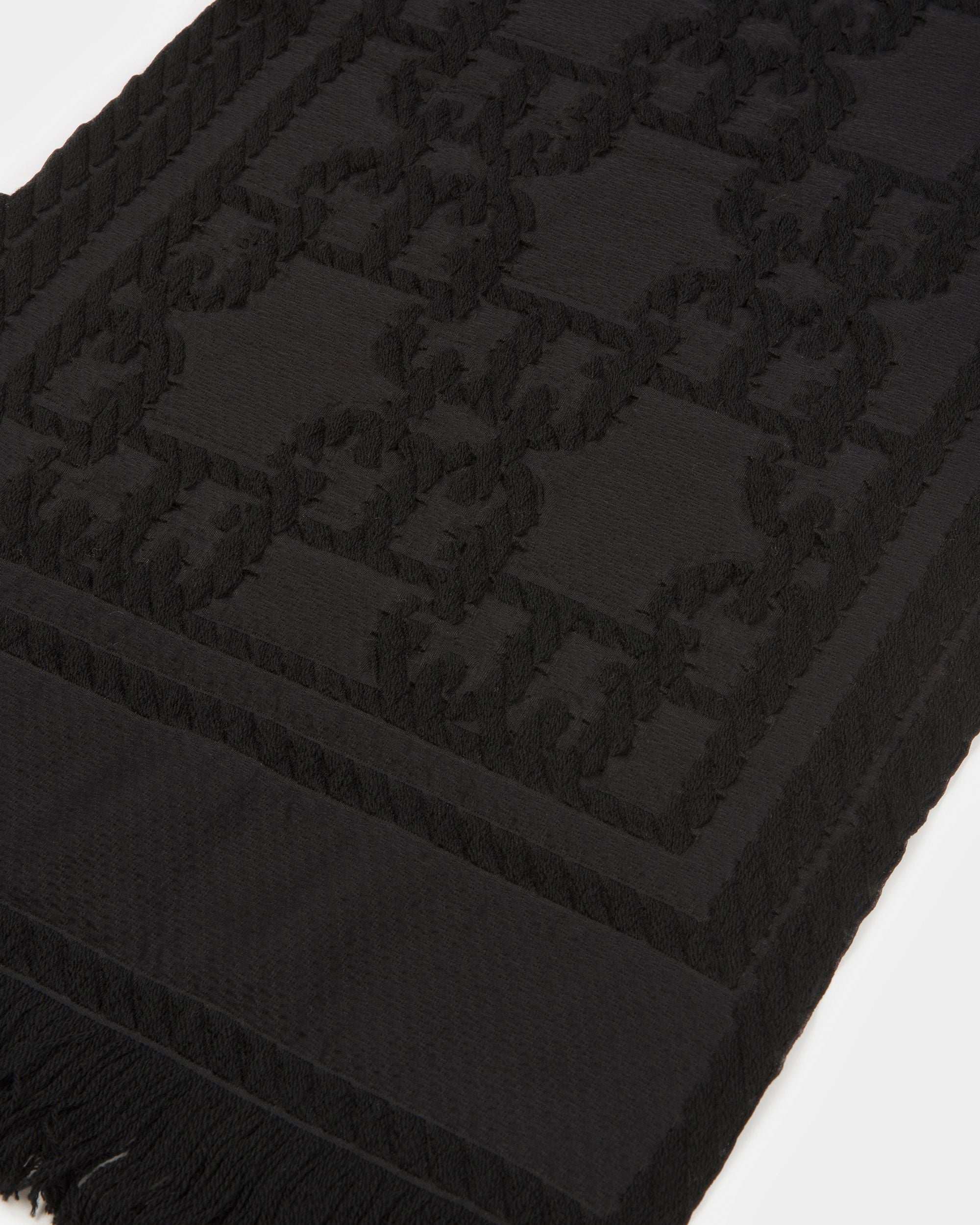 Jacquardschal Schal Aus Wolle Und Seide In Schwarz - Damen - Bally - 02