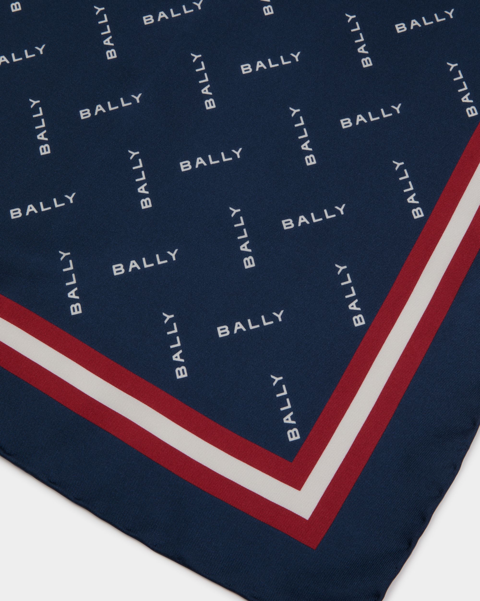 Schal Aus Seide In Blau - Damen - Bally - 02