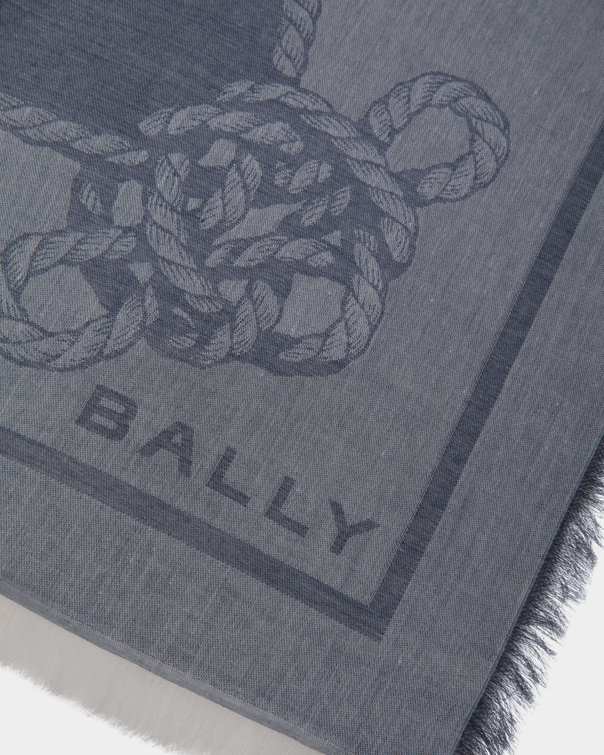 Schal Aus Baumwolle In Blau - Damen - Bally - 02