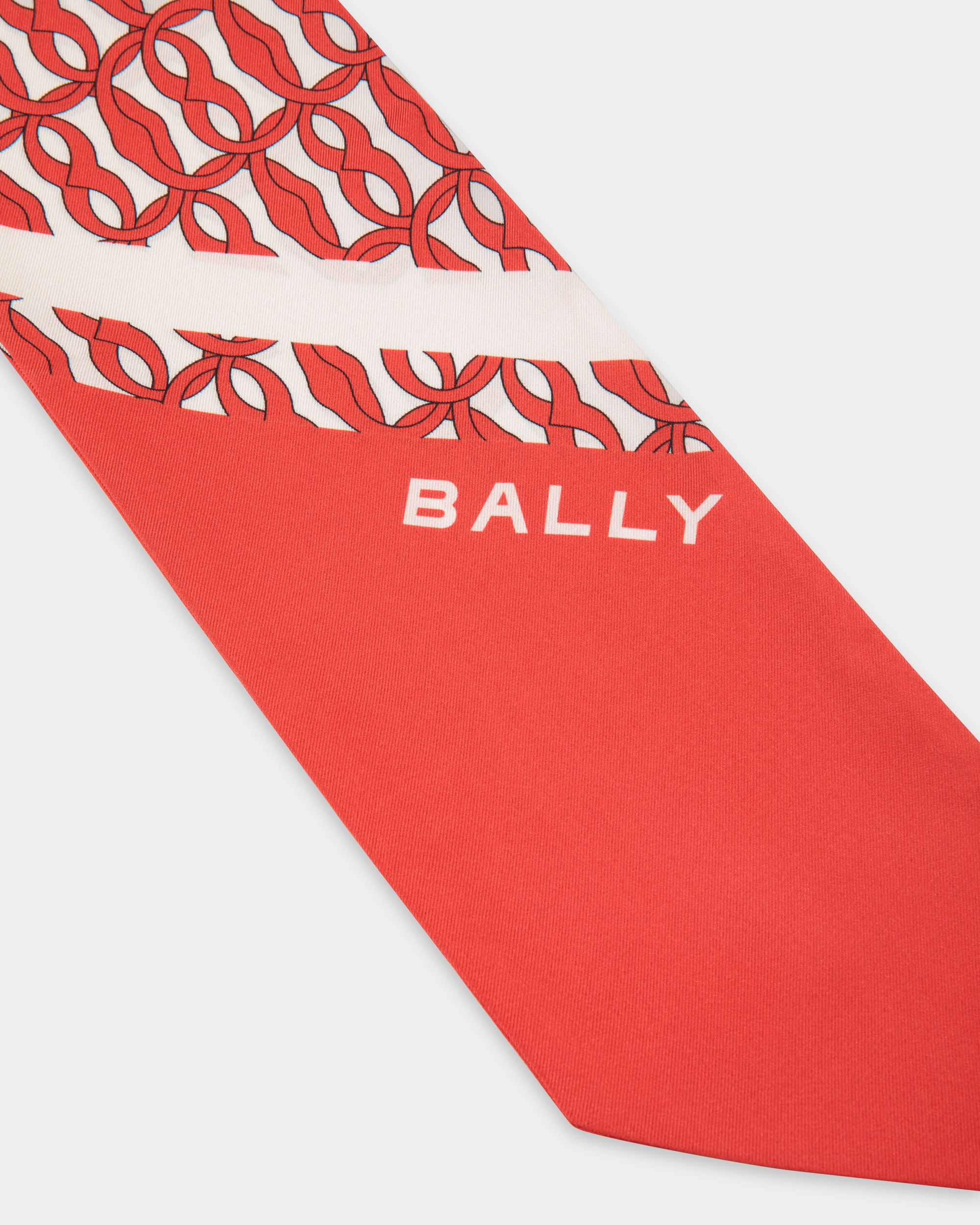 Halstuch Aus Seide In Rot Und Weiß - Damen - Bally - 02