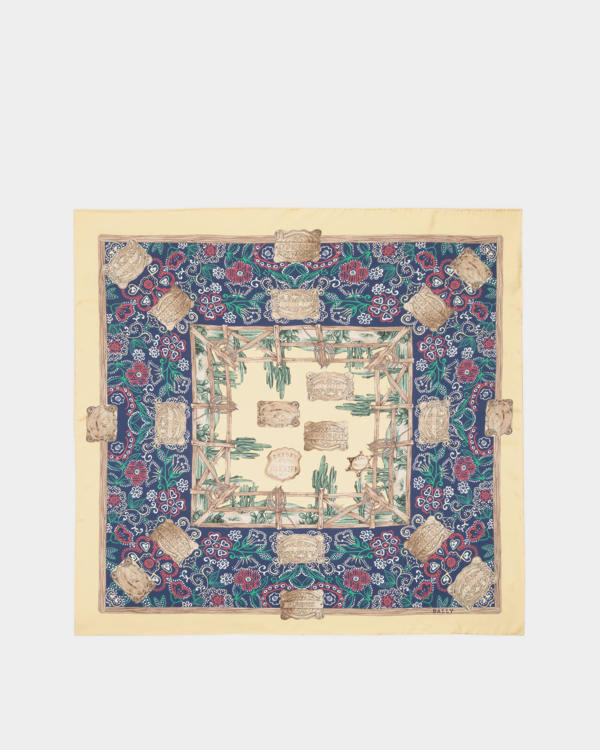 Seidenschal Mit Mehrfarbigem Print - Damen - Bally - 01