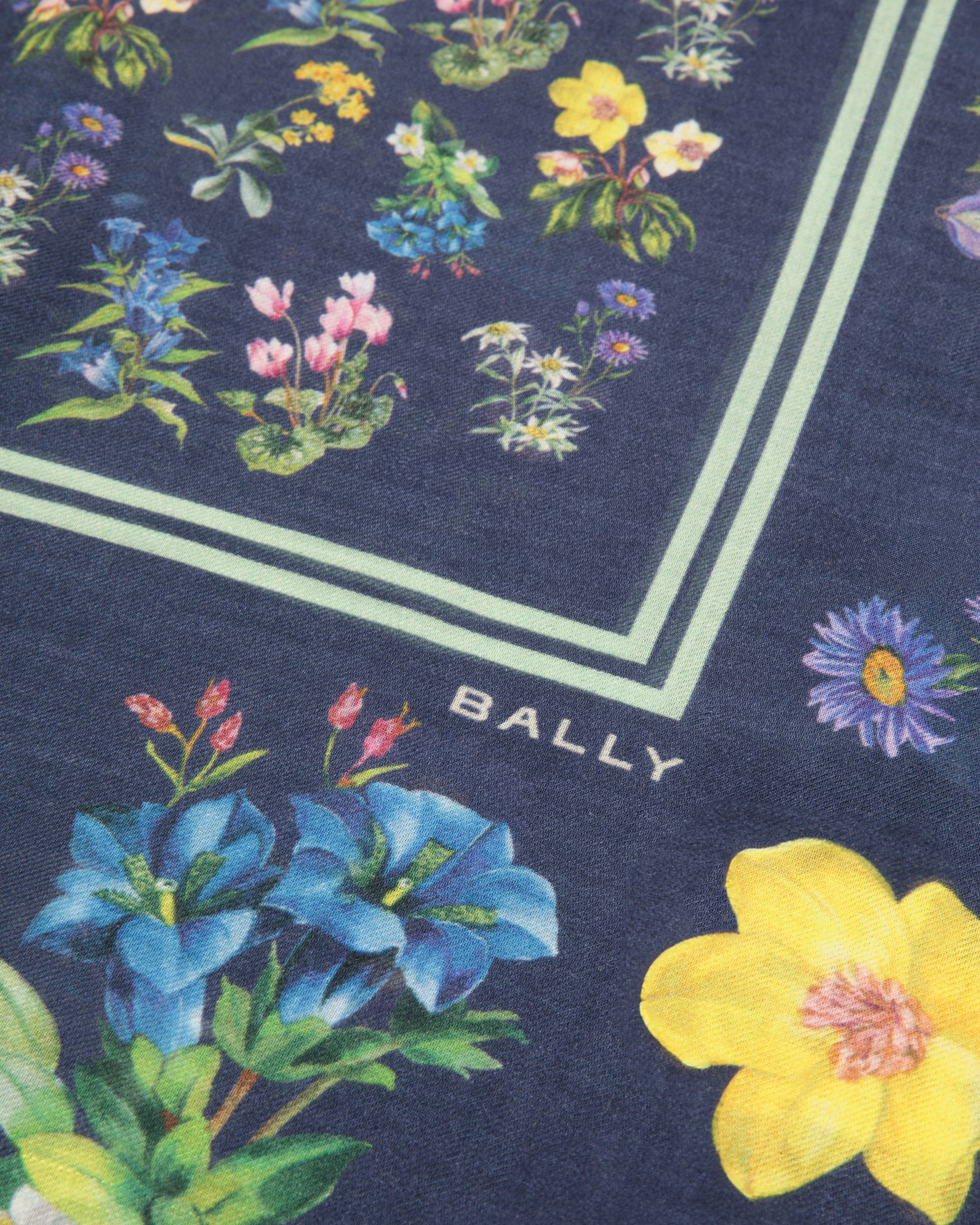 Bedruckter Schal Aus Modal Und Kaschmir Mit Alpenblumenmuster - Damen - Bally - 02