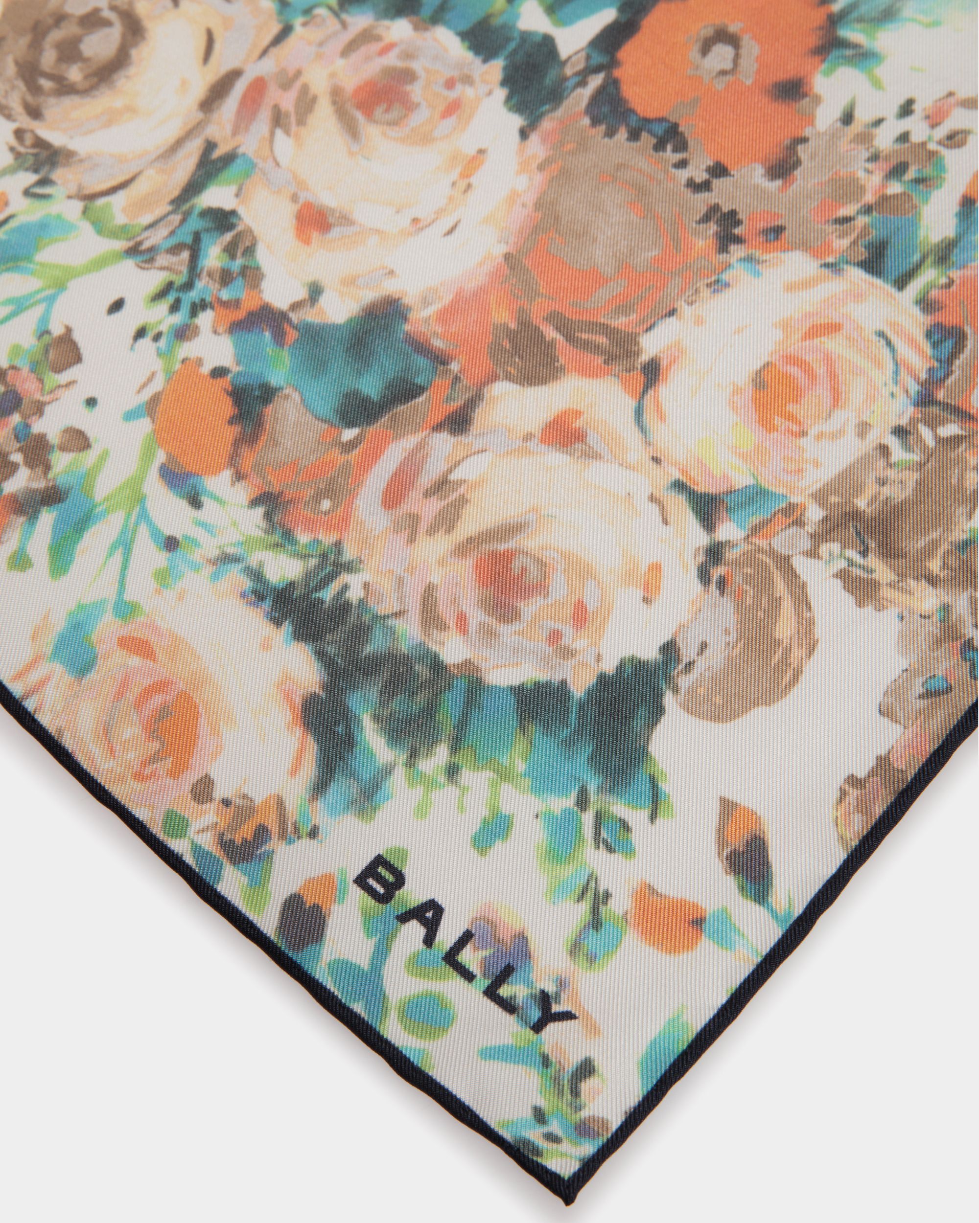 Bunter Seidenschal Mit Rosengarten-Print - Damen - Bally - 03