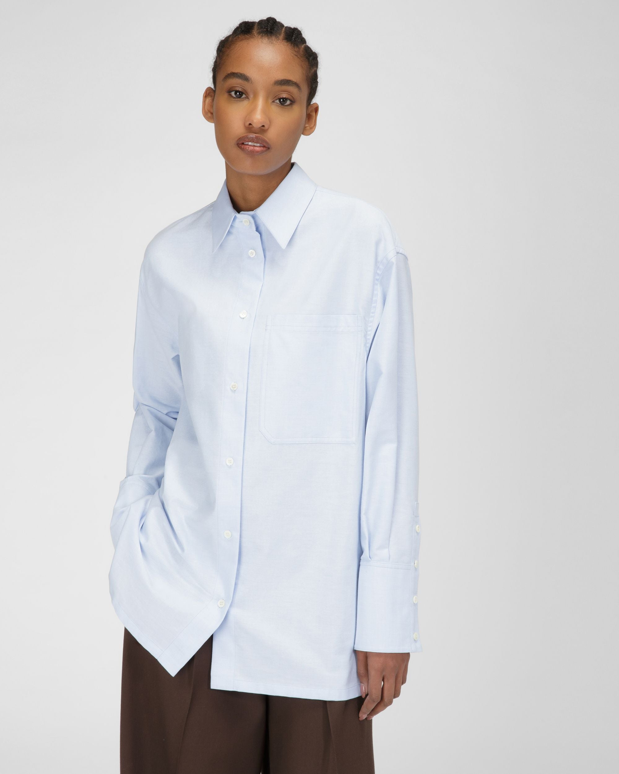 Oberteil Aus Blauer Baumwolle - Damen - Bally - 01