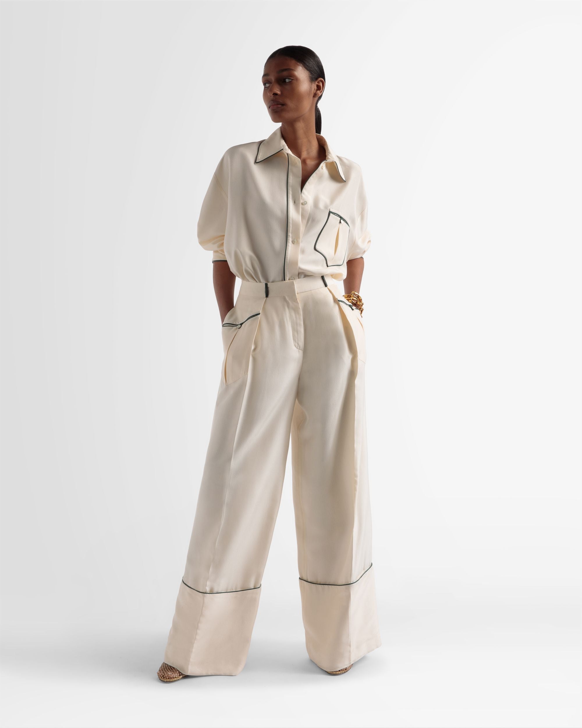 Legere Seidenbluse In Elfenbein - Damen - Bally - 01