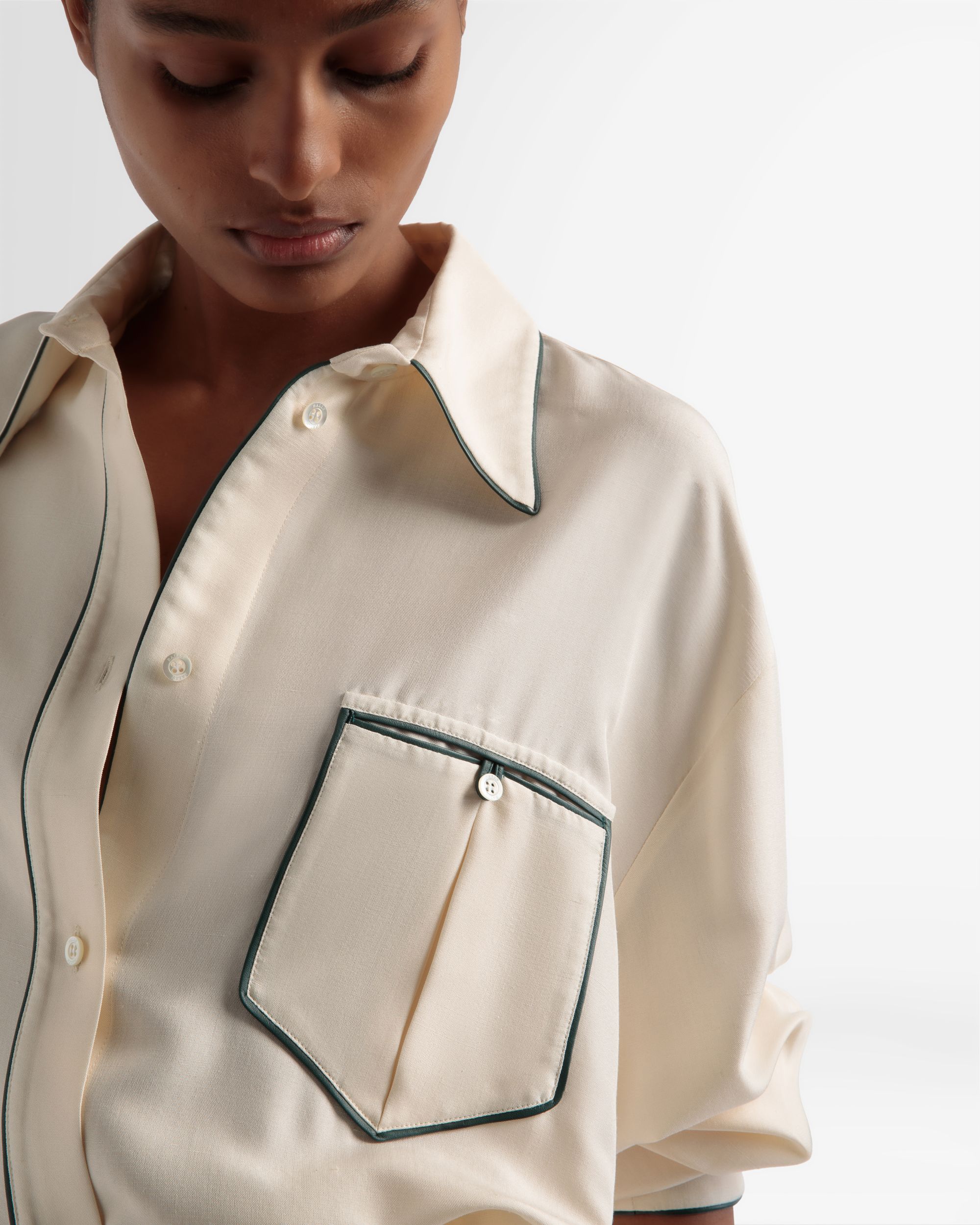 Legere Seidenbluse In Elfenbein - Damen - Bally - 02