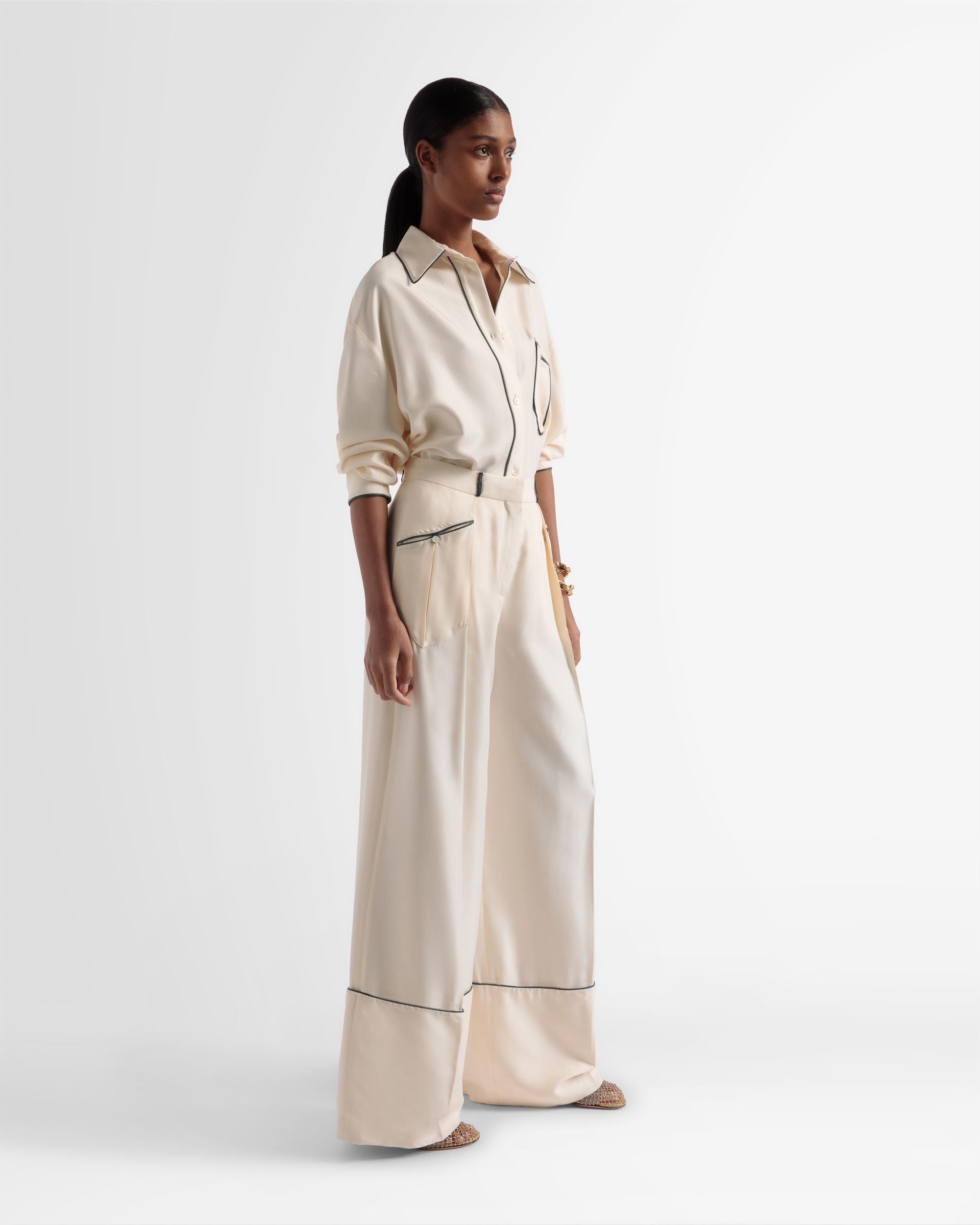 Legere Seidenbluse In Elfenbein - Damen - Bally - 04