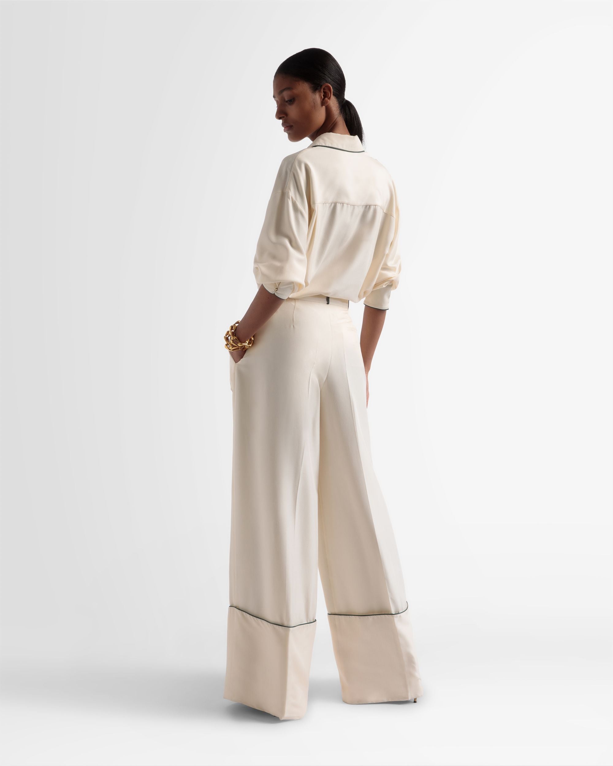 Legere Seidenbluse In Elfenbein - Damen - Bally - 05