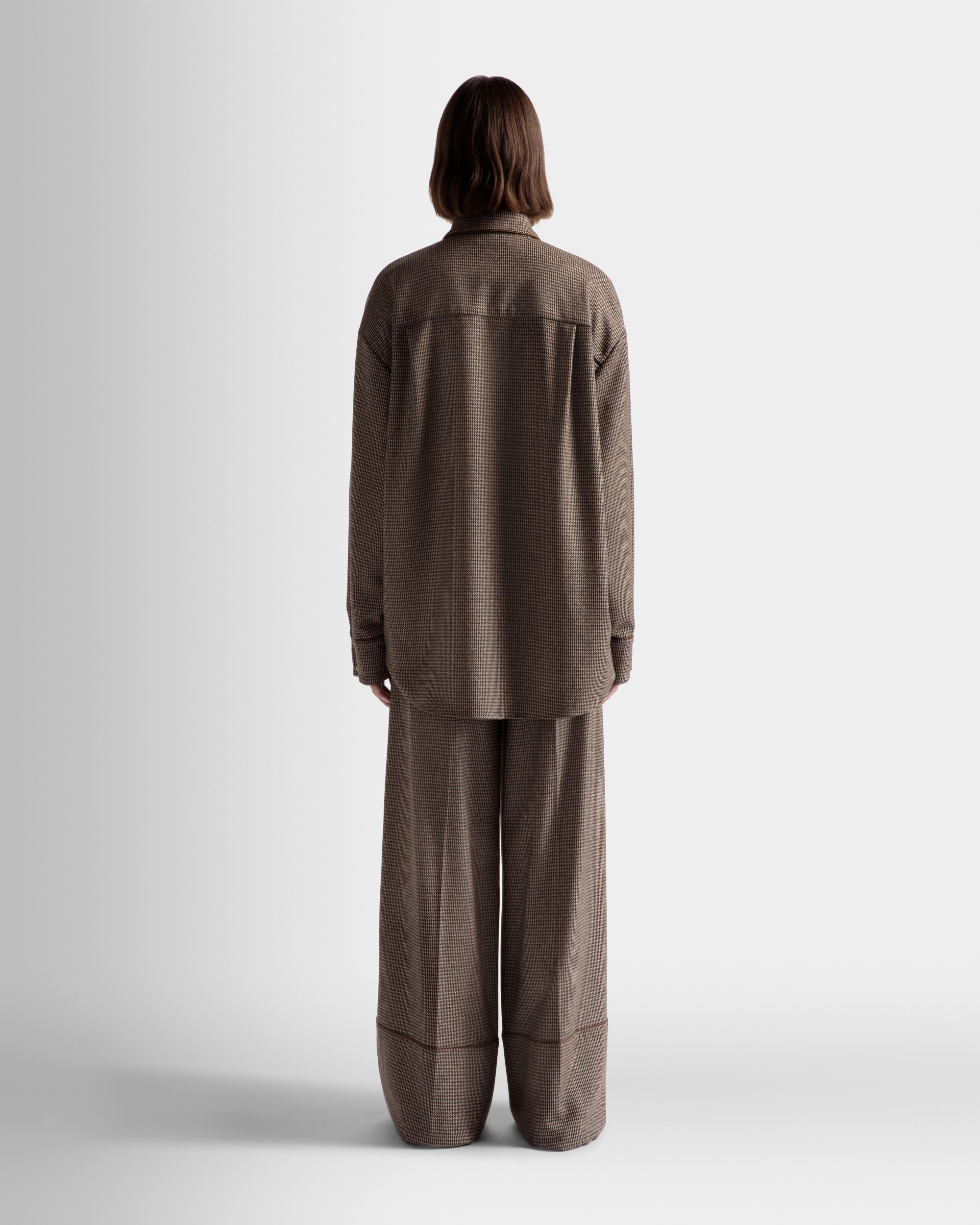 Bluse im Hahnentrittmuster Aus Wolle in Desert - Damen - Bally - 06