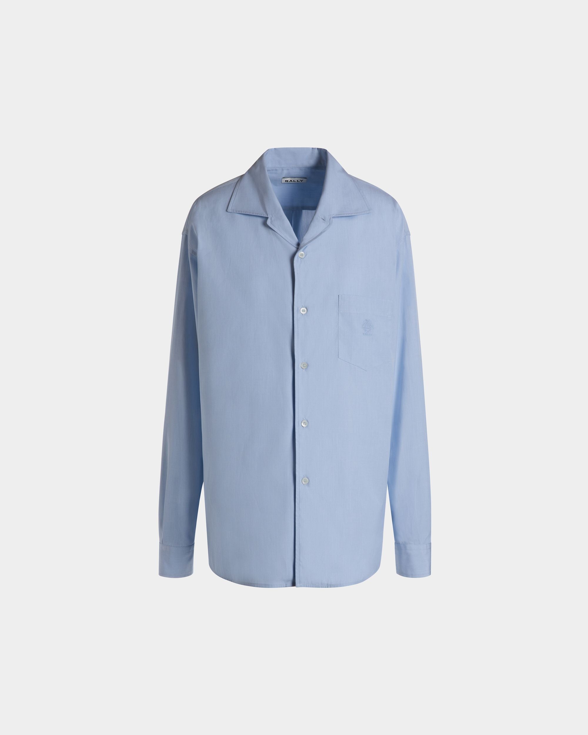 Langarmshirt Aus Baumwolle In Light Blue - Damen - Bally - 01