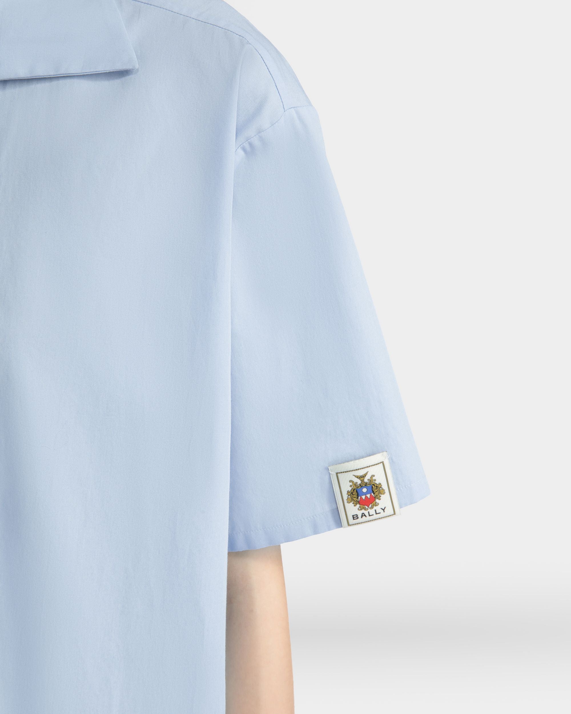 Hemdbluse In Oversize-Passform Aus Baumwolle In Light Blue - Damen - Bally - 04