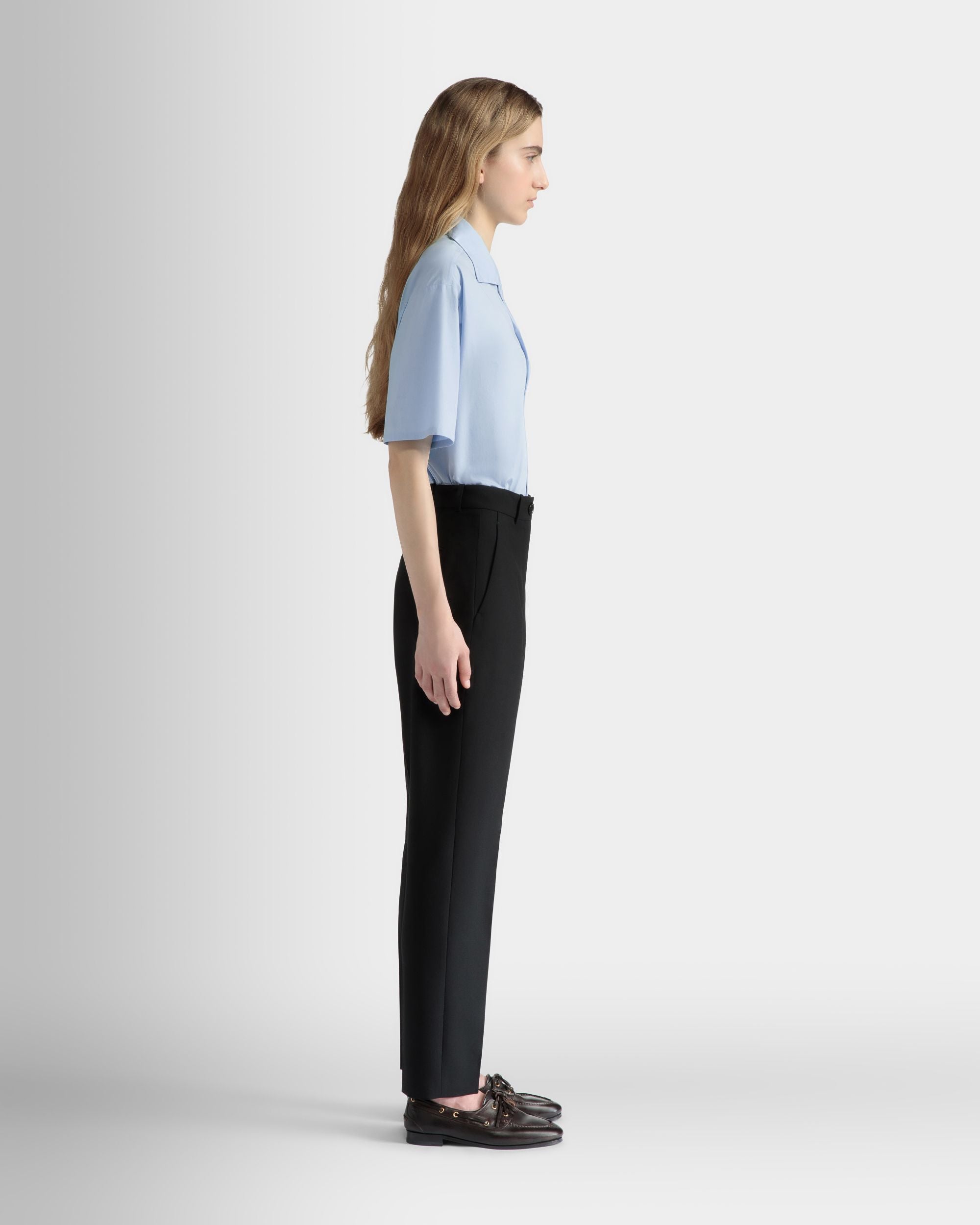 Hemdbluse In Oversize-Passform Aus Baumwolle In Light Blue - Damen - Bally - 05