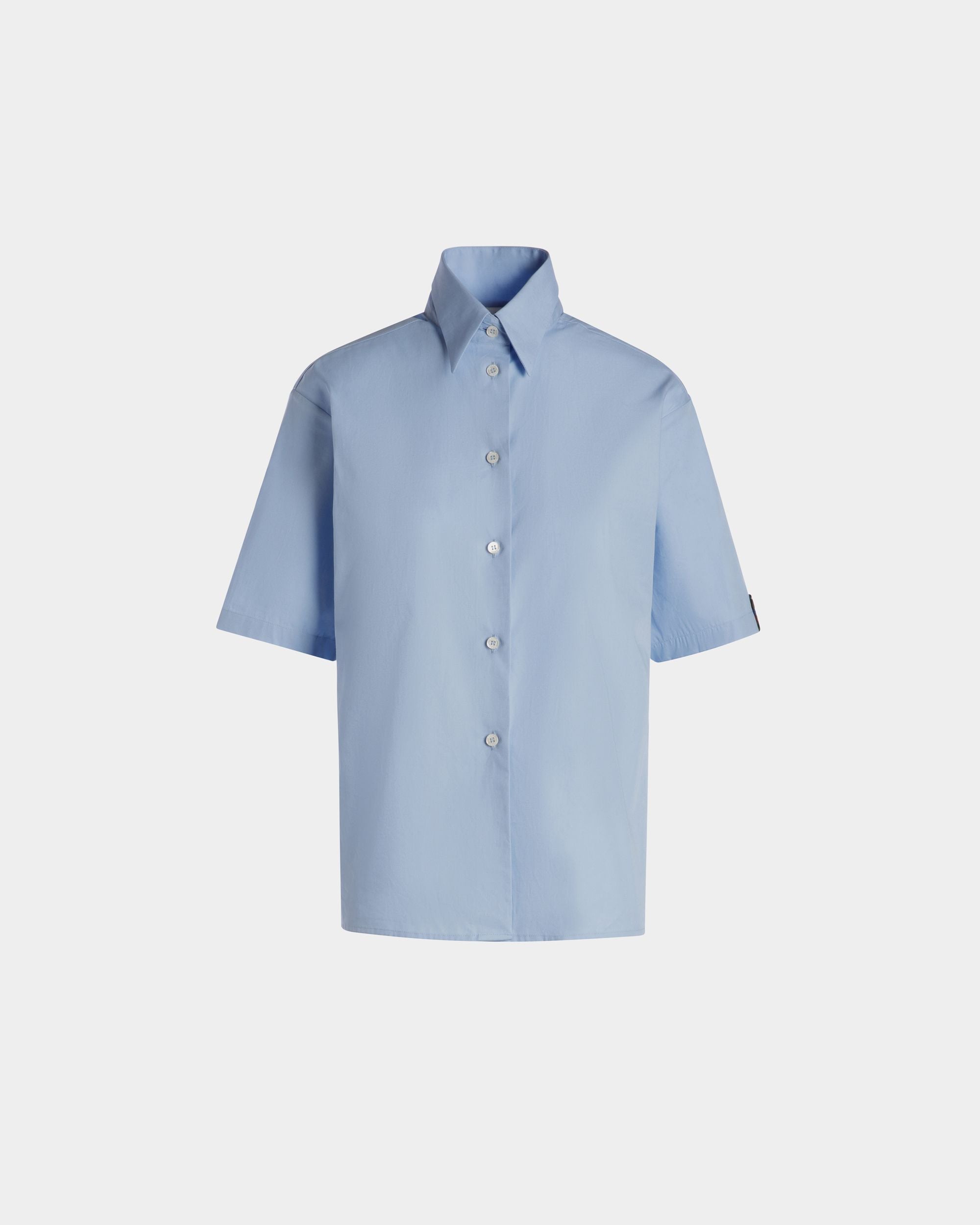 Shirt Aus Baumwolle In Light Blue - Damen - Bally - 01