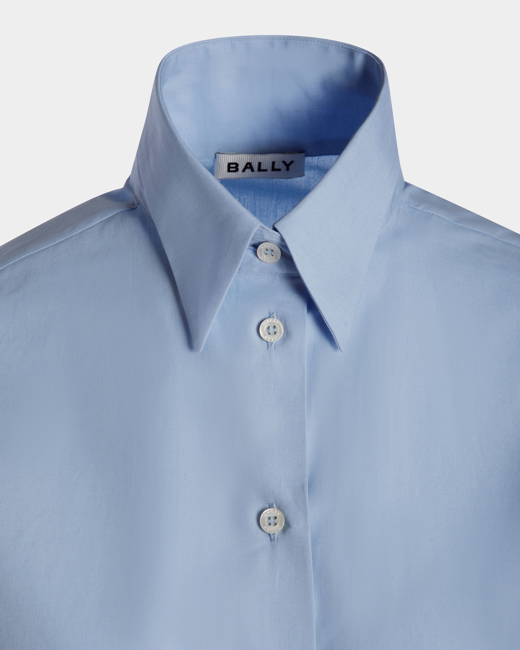 Shirt Aus Baumwolle In Light Blue - Damen - Bally - 02
