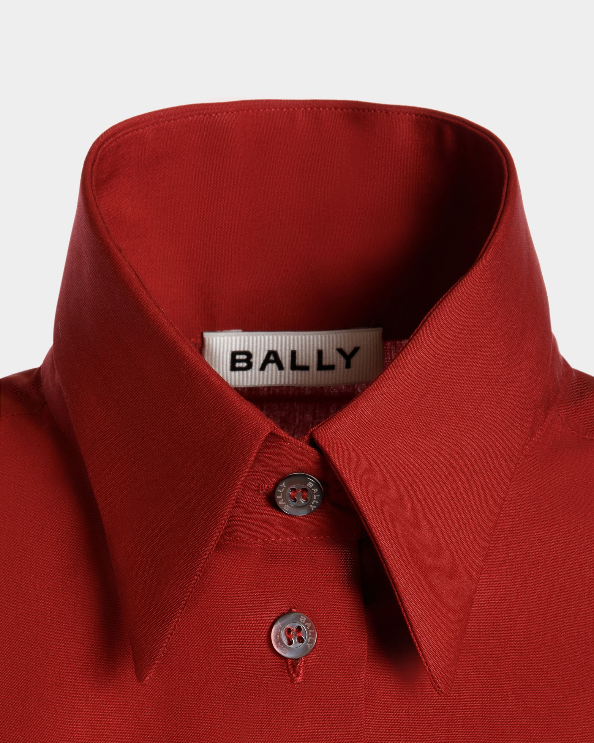 Langarm-Shirt Aus Baumwolle In Heritage Red - Damen - Bally - 02