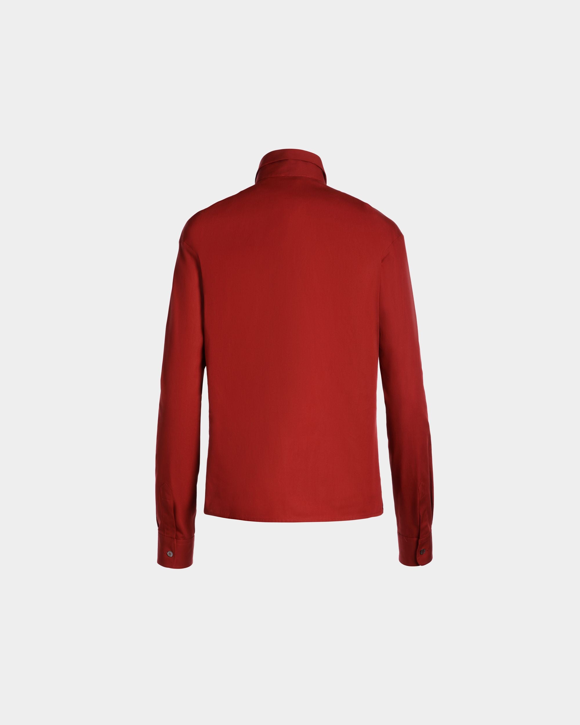 Langarm-Shirt Aus Baumwolle In Heritage Red - Damen - Bally - 03
