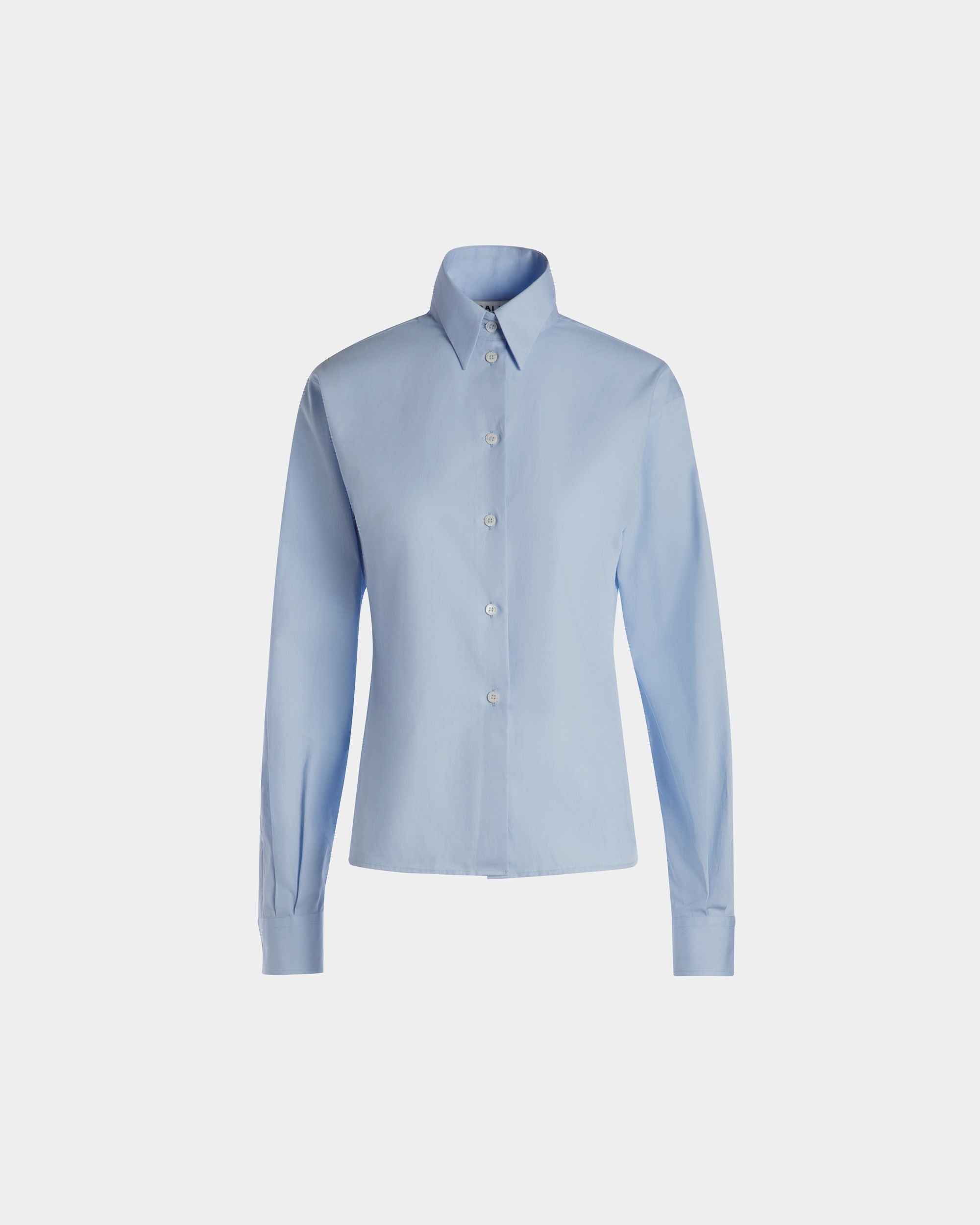 Langärmeliges Hemd Aus Baumwolle In Light Blue - Damen - Bally - 01