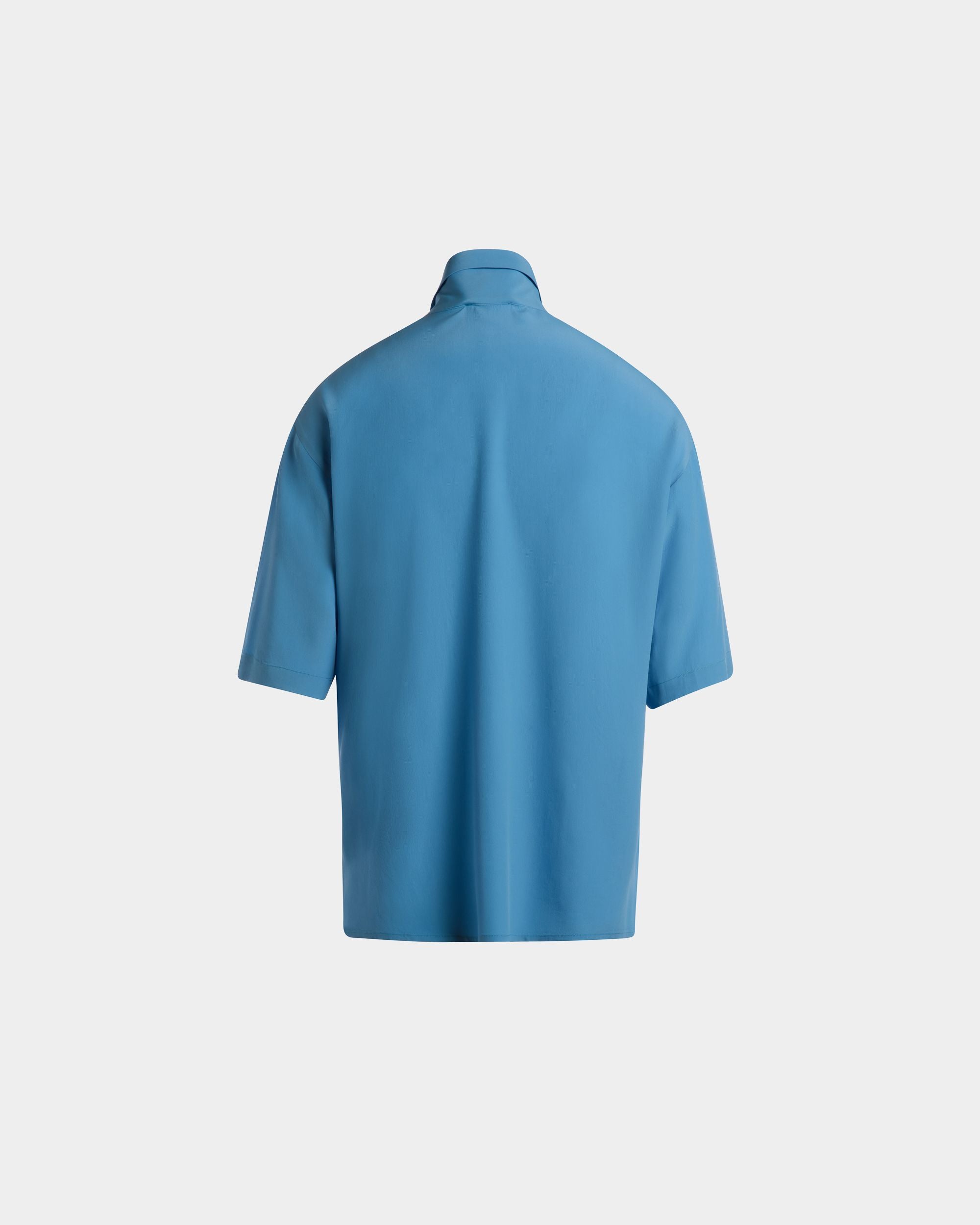 Hemd Aus Crêpe De Chine In Medium Blue - Damen - Bally - 07