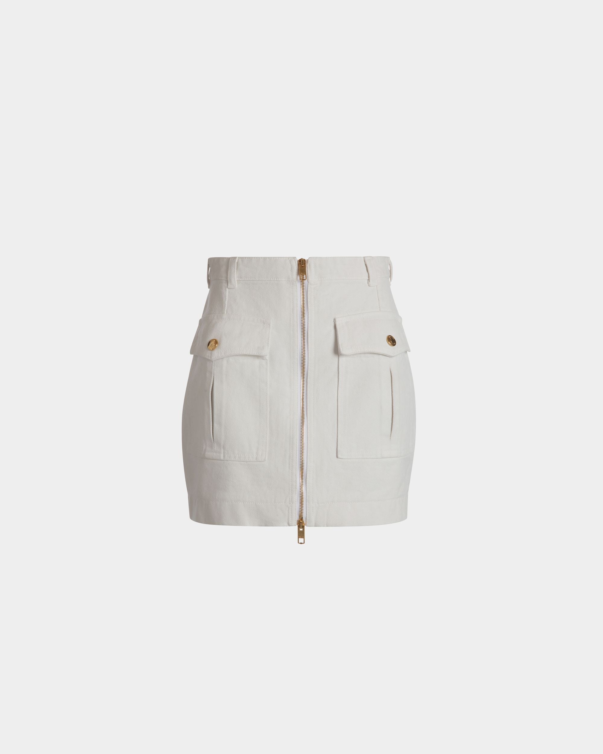 Minirock Aus Denim In Bone - Damen - Bally - 01