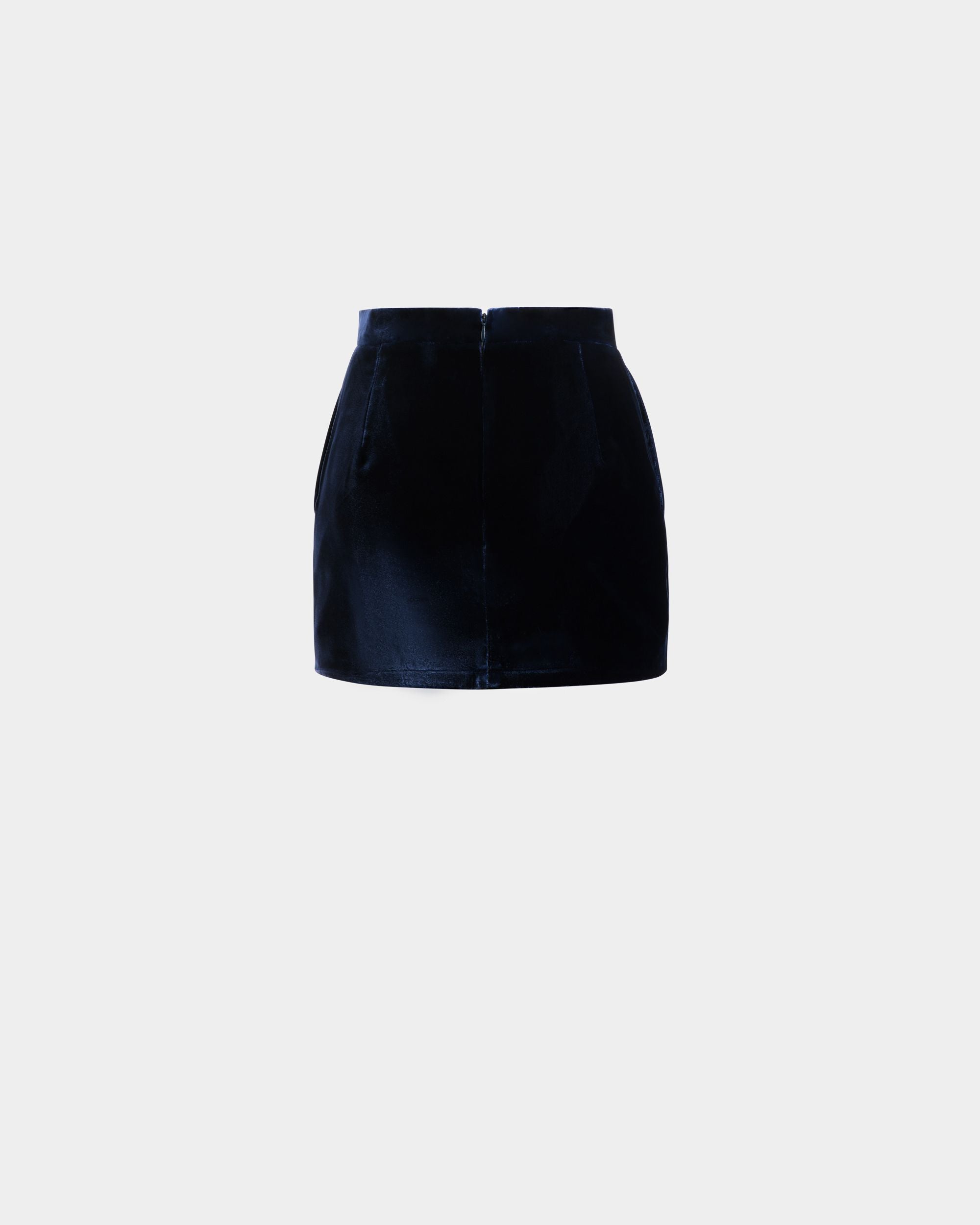 Minirock Aus Marineblauem Samt - Damen - Bally - 07