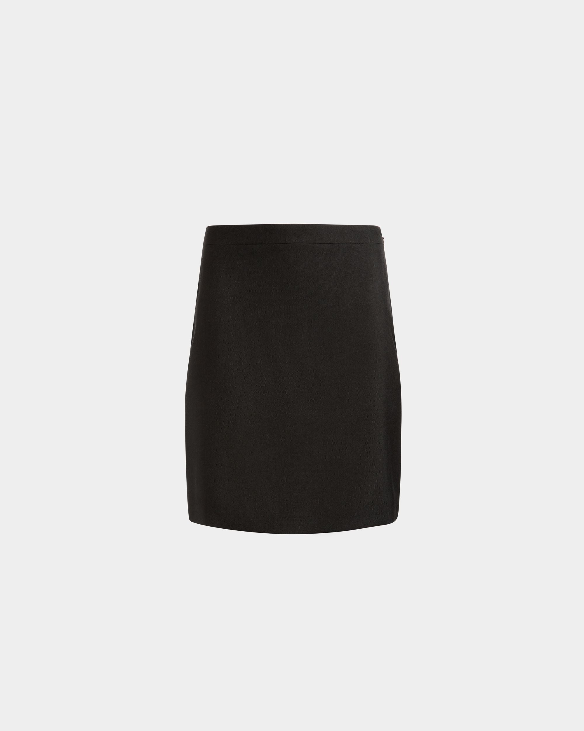 Minirock Aus Wolle In Schwarz - Damen - Bally - 01
