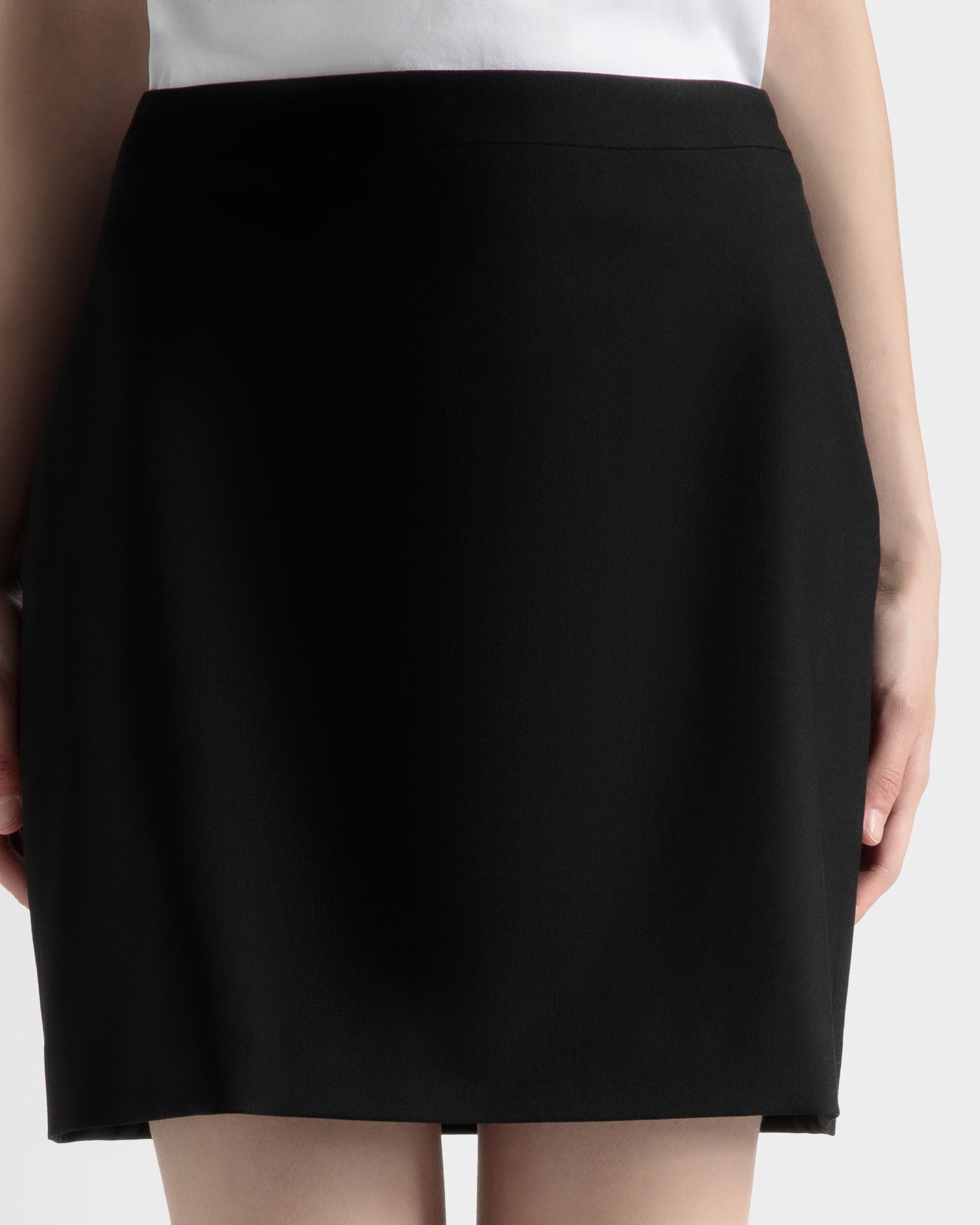 Minirock Aus Wolle In Schwarz - Damen - Bally - 04