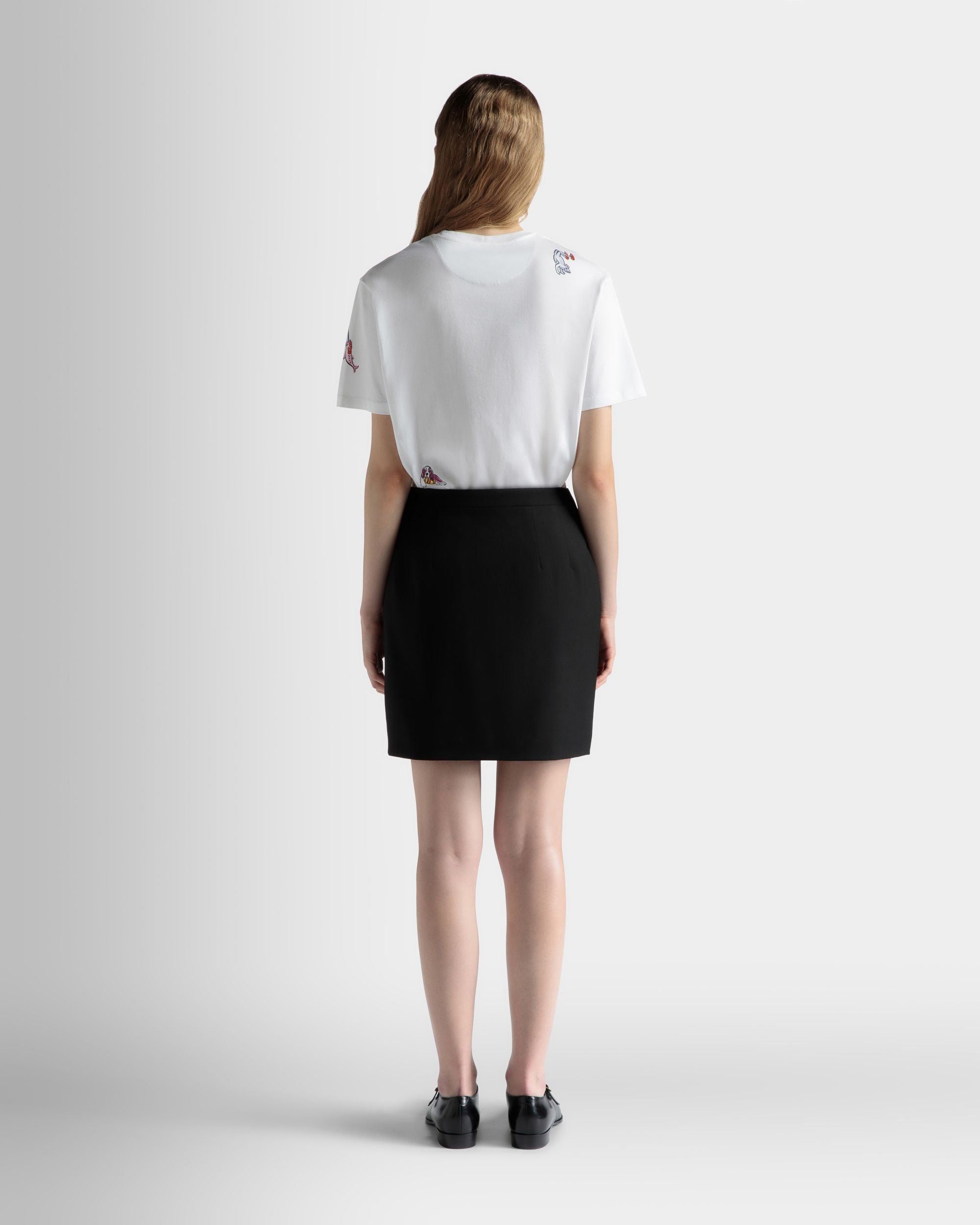 Minirock Aus Wolle In Schwarz - Damen - Bally - 06