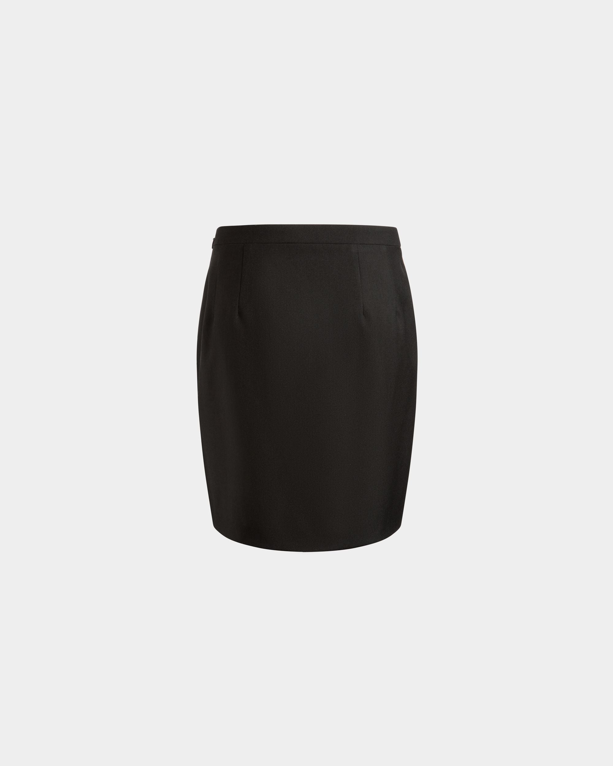 Minirock Aus Wolle In Schwarz - Damen - Bally - 07