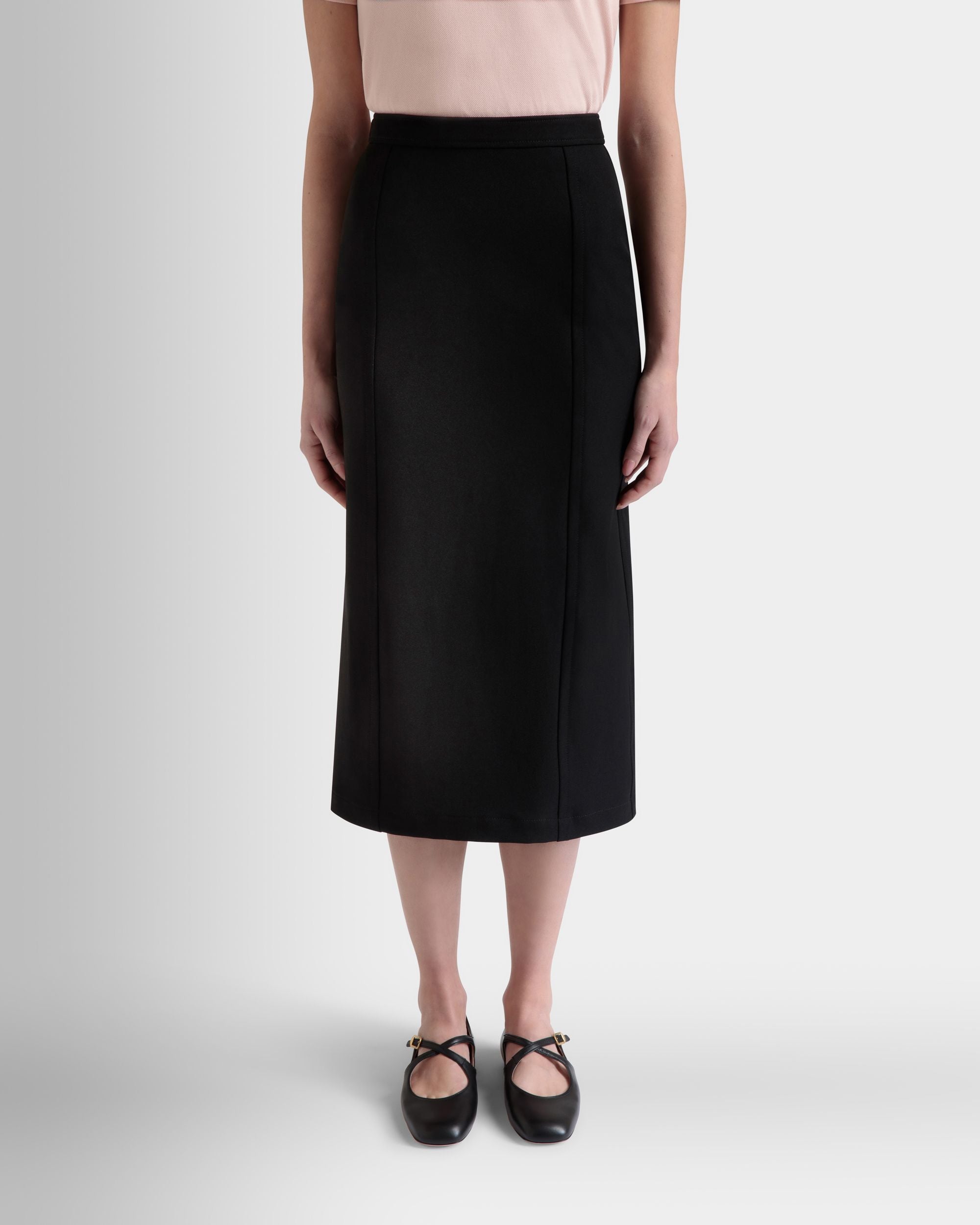 Midirock Aus Nylon-Gabardine In Schwarz - Damen - Bally - 08
