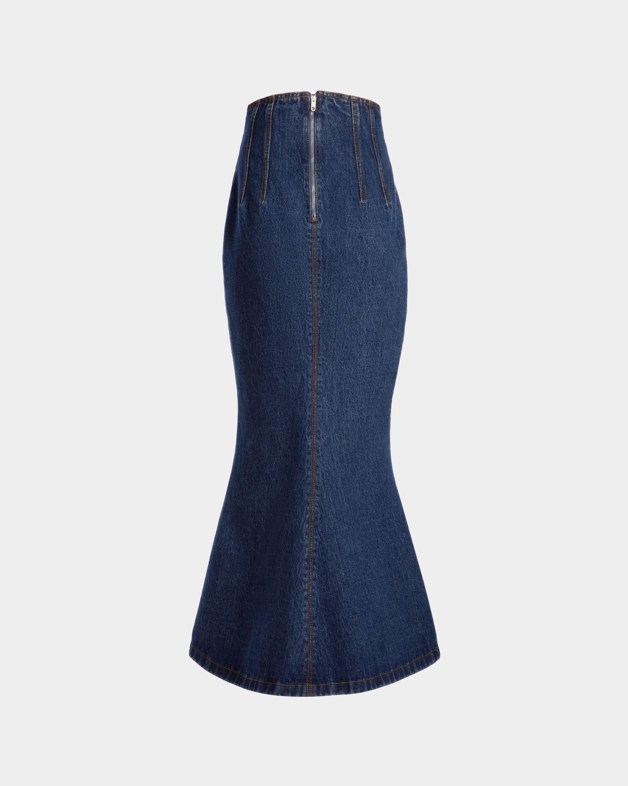 Langer Rock Aus Baumwolle In Medium Blue - Damen - Bally - 05