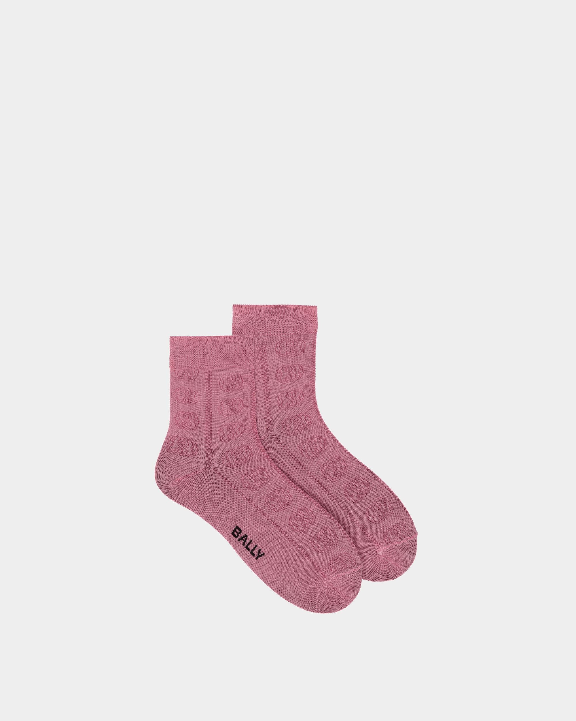 Logo Socken Aus Baumwolle In Rosa - Damen - Bally - 01