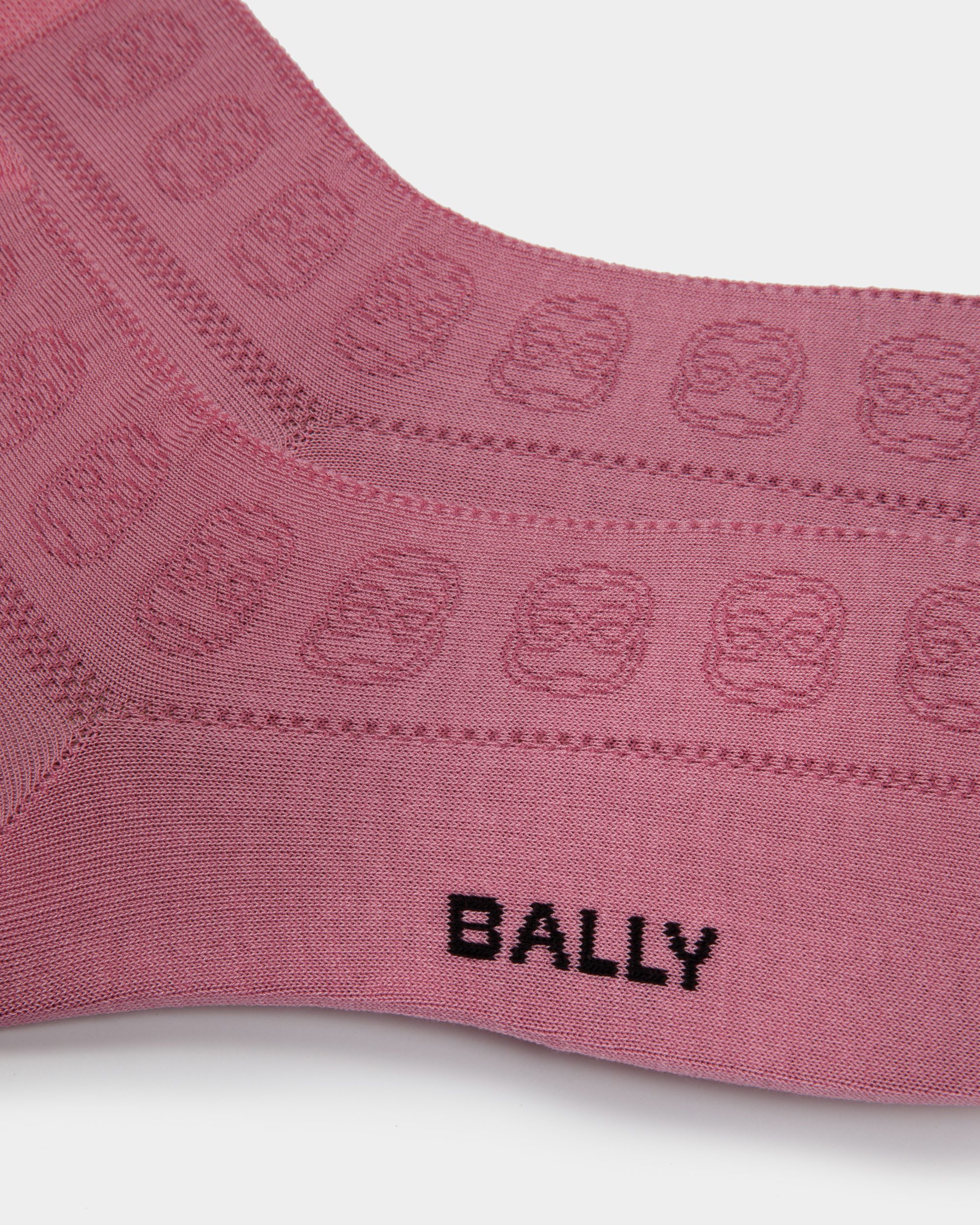 Logo Socken Aus Baumwolle In Rosa - Damen - Bally - 02