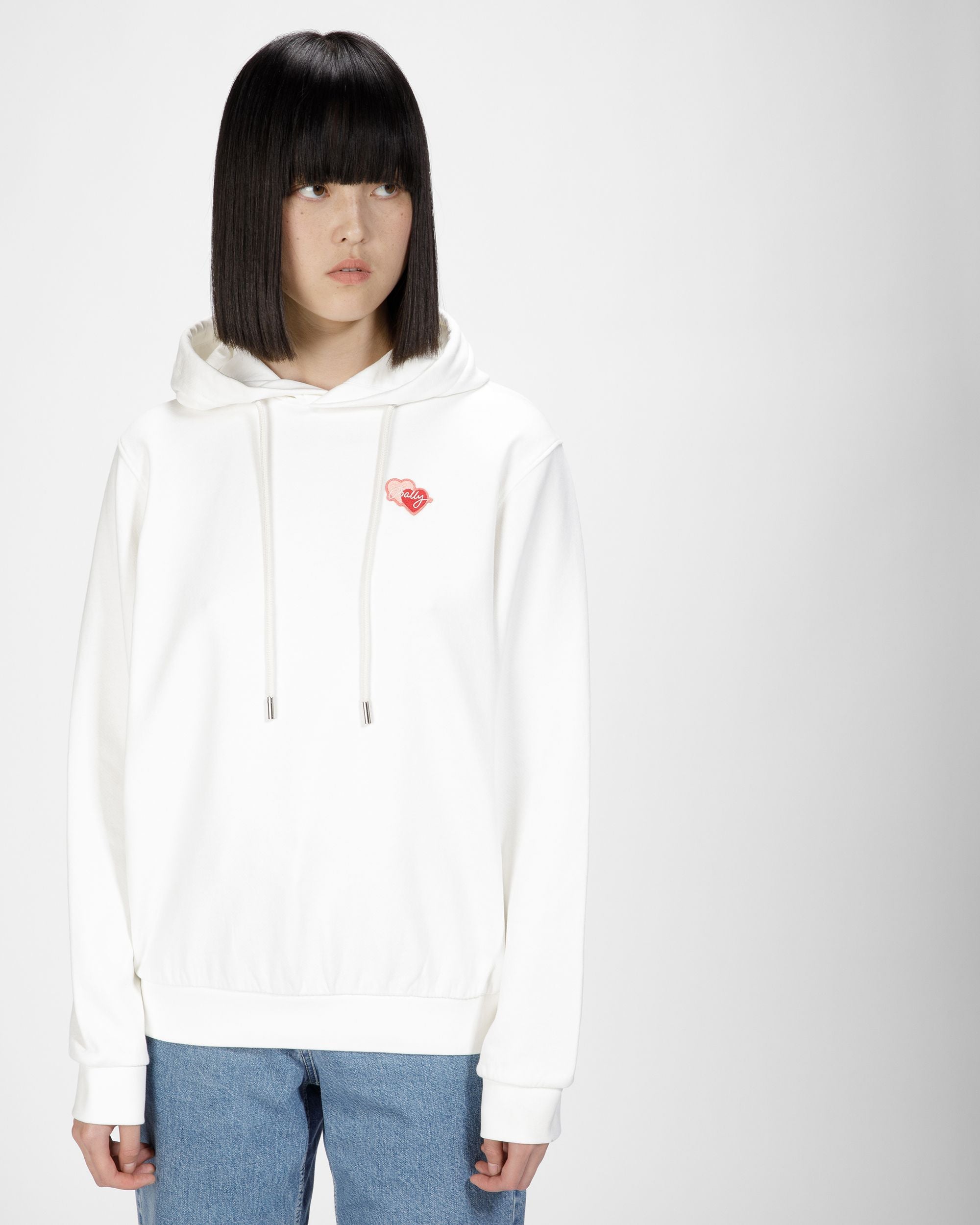 Fleece-Sweatshirt Fleece-Sweatshirt Aus Baumwollmischung In Elfenbein - Damen - Bally - 01