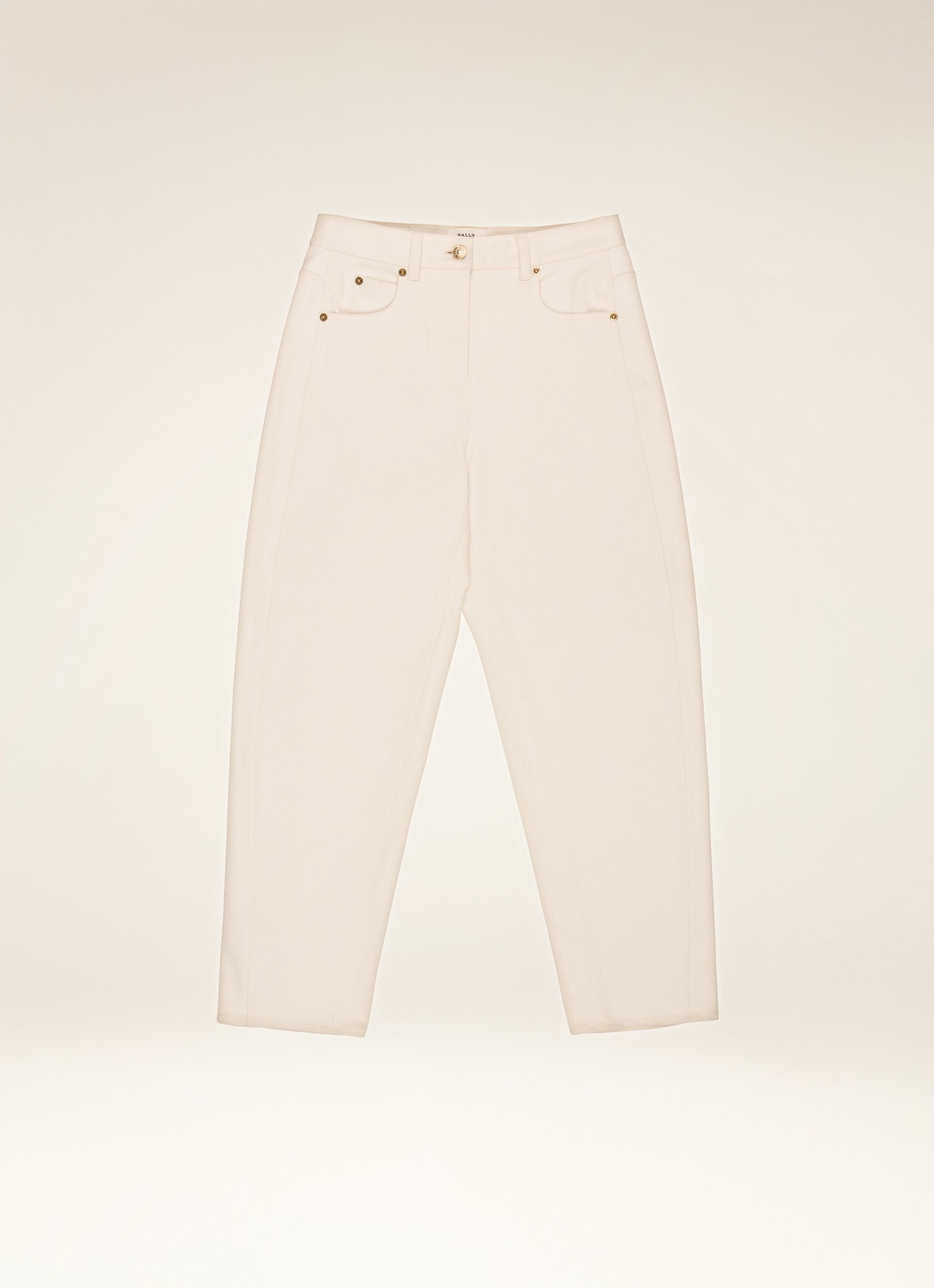 Denim-Hose Elfenbeinfarbene Hose Aus Baumwolle Und Elastan - Damen - Bally - 01