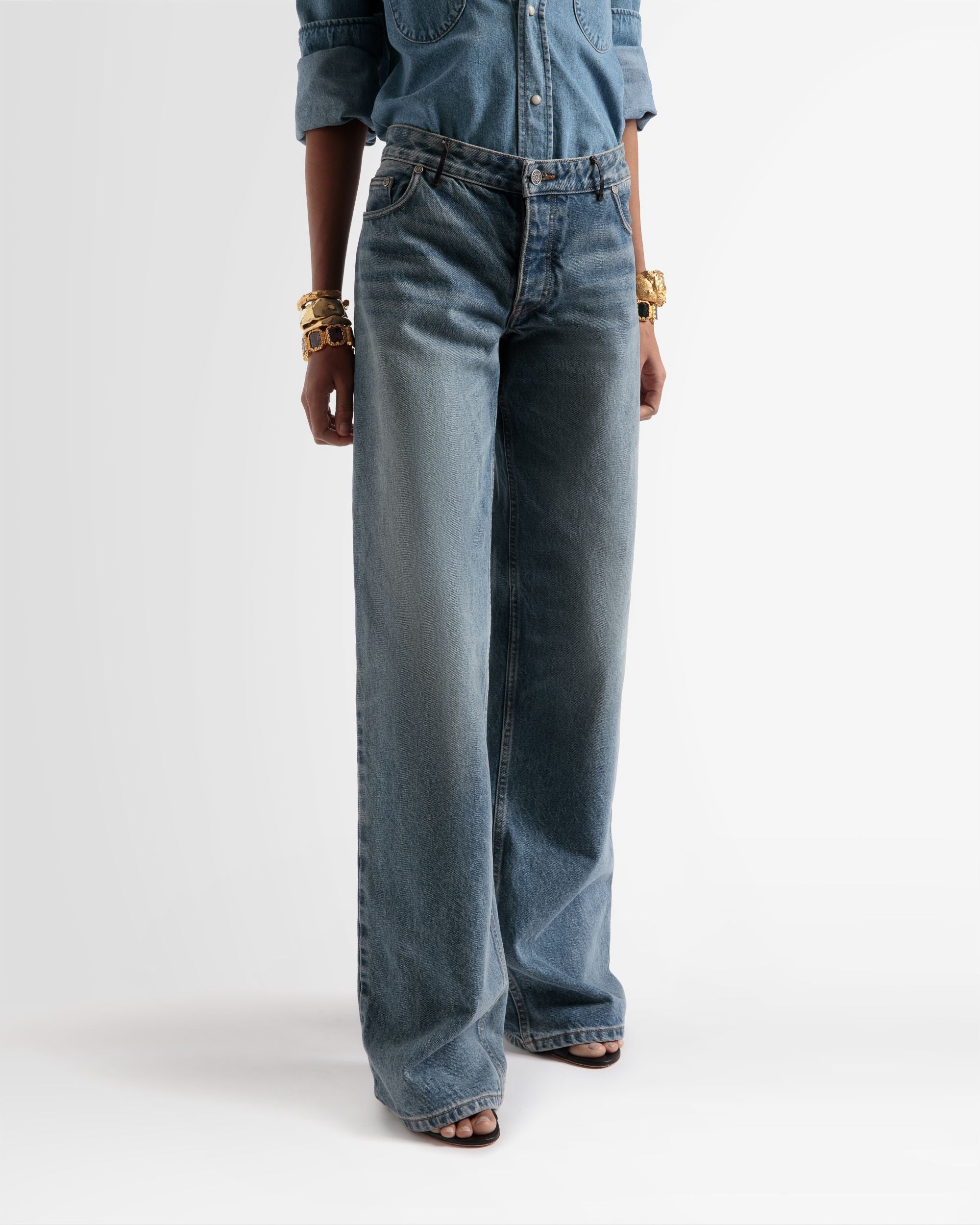 Weite Denim-Hose In Indigoblau - Damen - Bally - 02