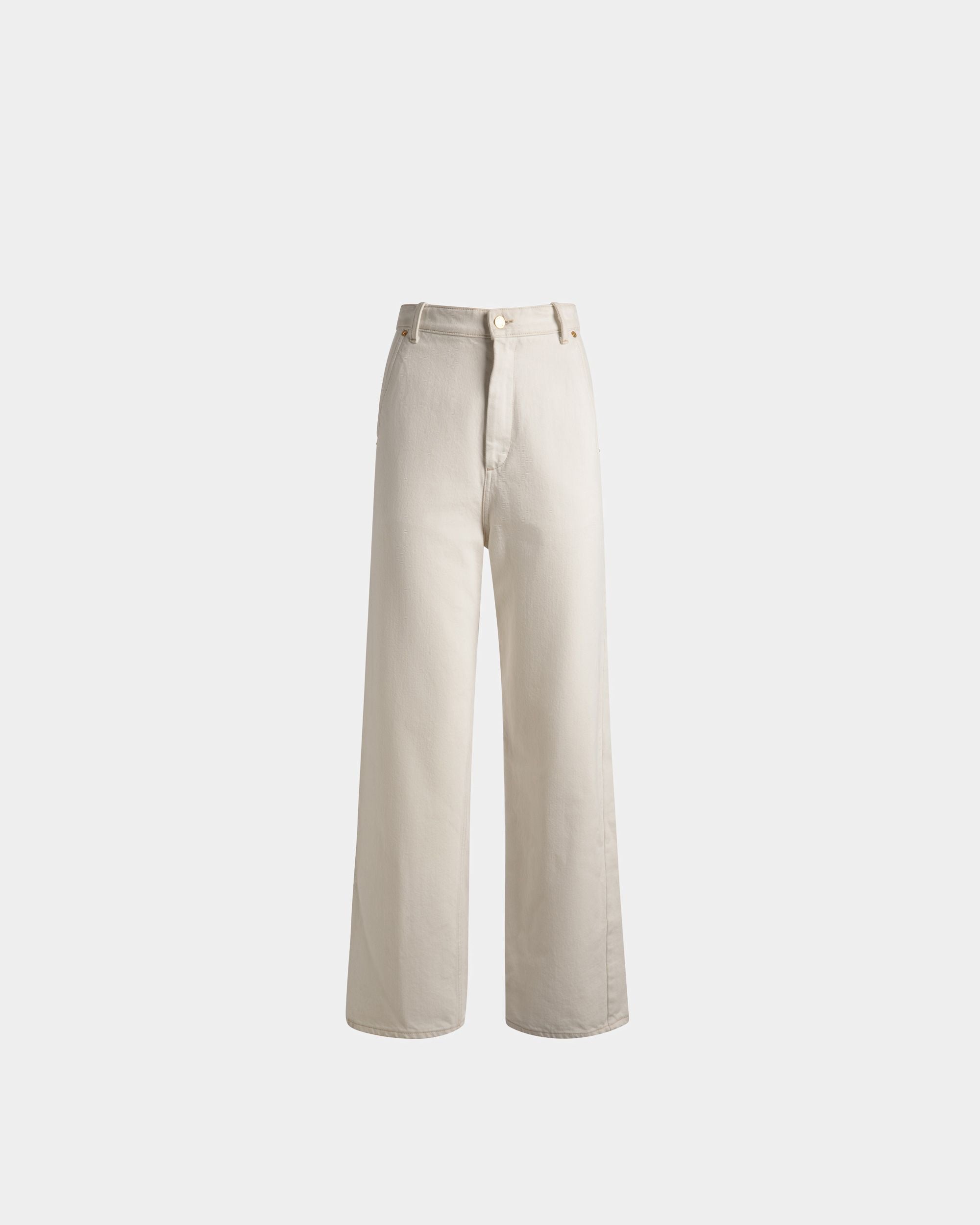 Gebleichte Jeans Aus Elfenbeinfarbenem Denim - Damen - Bally - 01