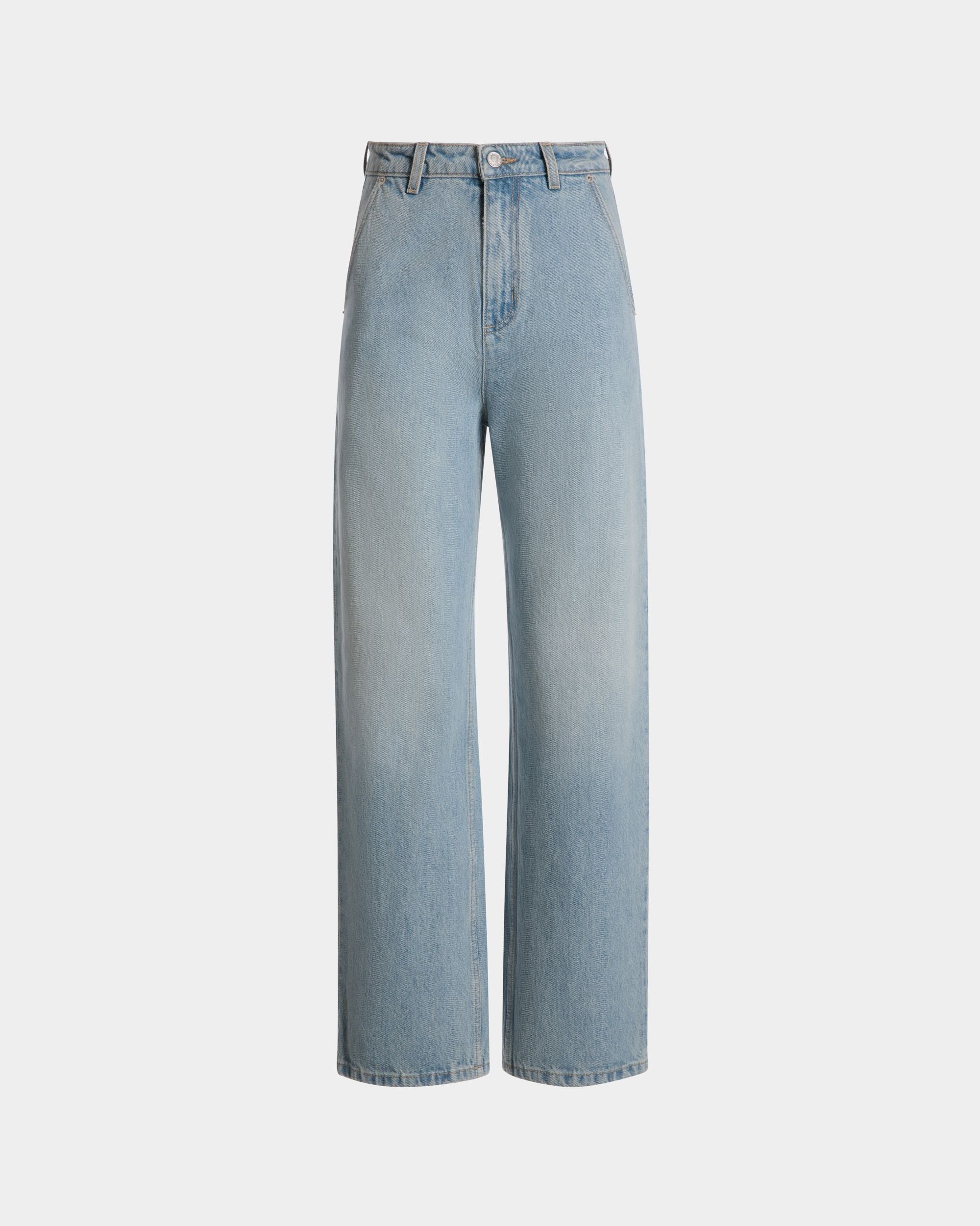 Jeanshose Mit Weitem Bein Aus Baumwolle In Light Blue - Damen - Bally - 01