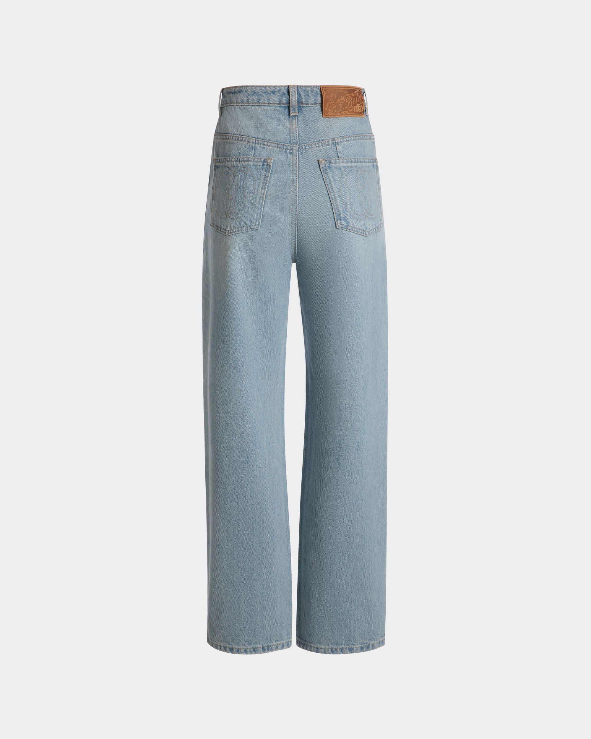 Jeanshose Mit Weitem Bein Aus Baumwolle In Light Blue - Damen - Bally - 03