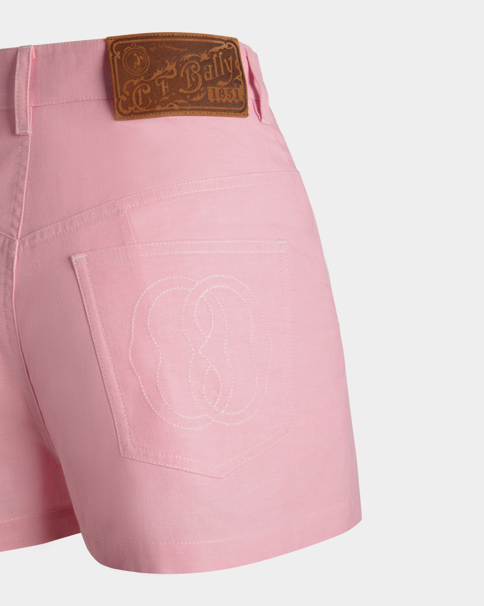 Shorts Aus Baumwoll-Denim In Rosa - Damen - Bally - 02