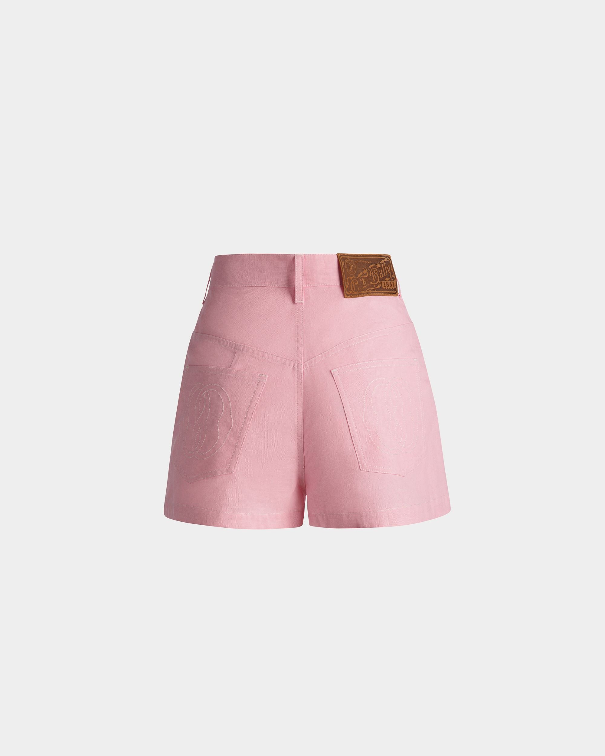 Shorts Aus Baumwoll-Denim In Rosa - Damen - Bally - 03
