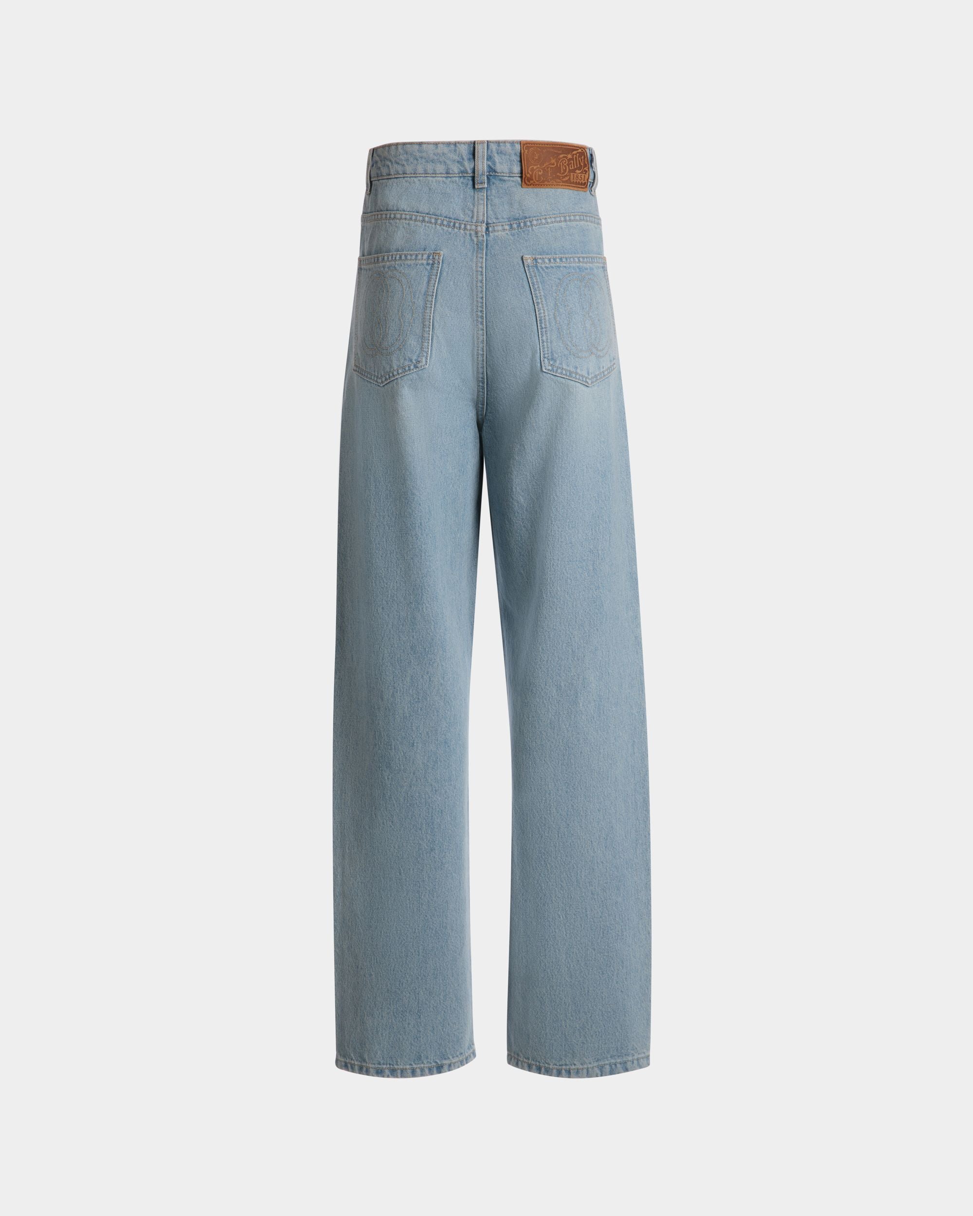 Jeanshose Mit Weitem Bein Aus Baumwolle In Light Blue - Damen - Bally - 03